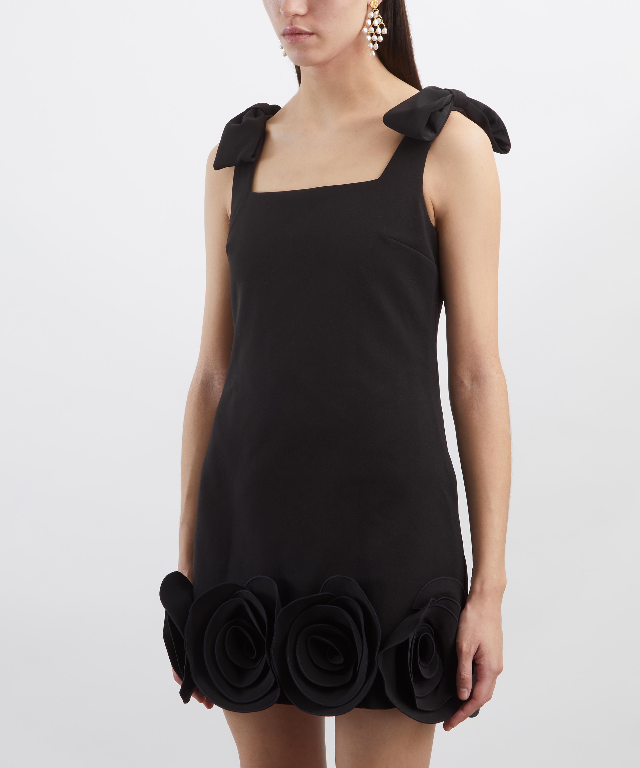 Self-Portrait - Crepe 3D Flower Mini Dress image number 2