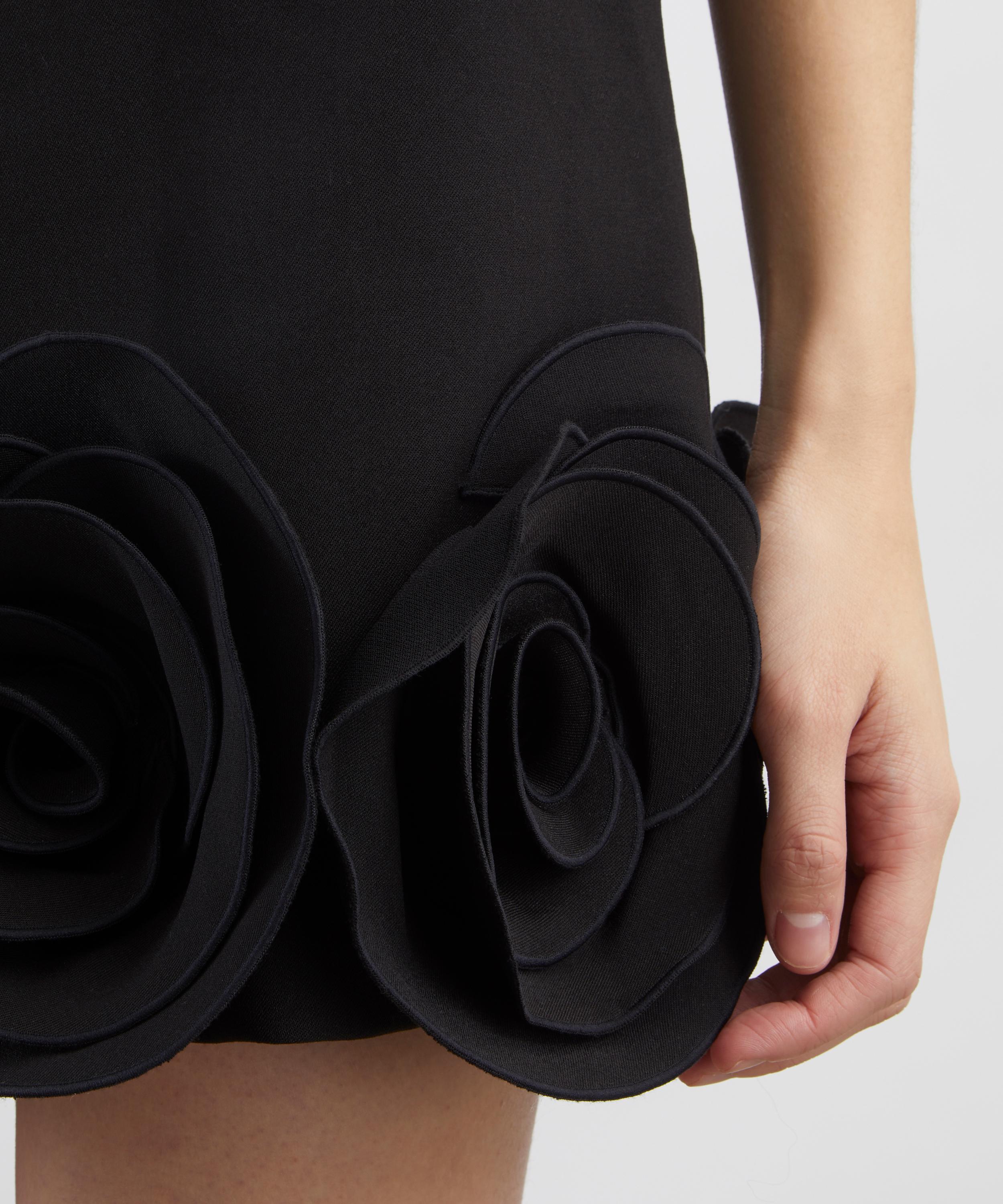 Self-Portrait - Crepe 3D Flower Mini Dress image number 4