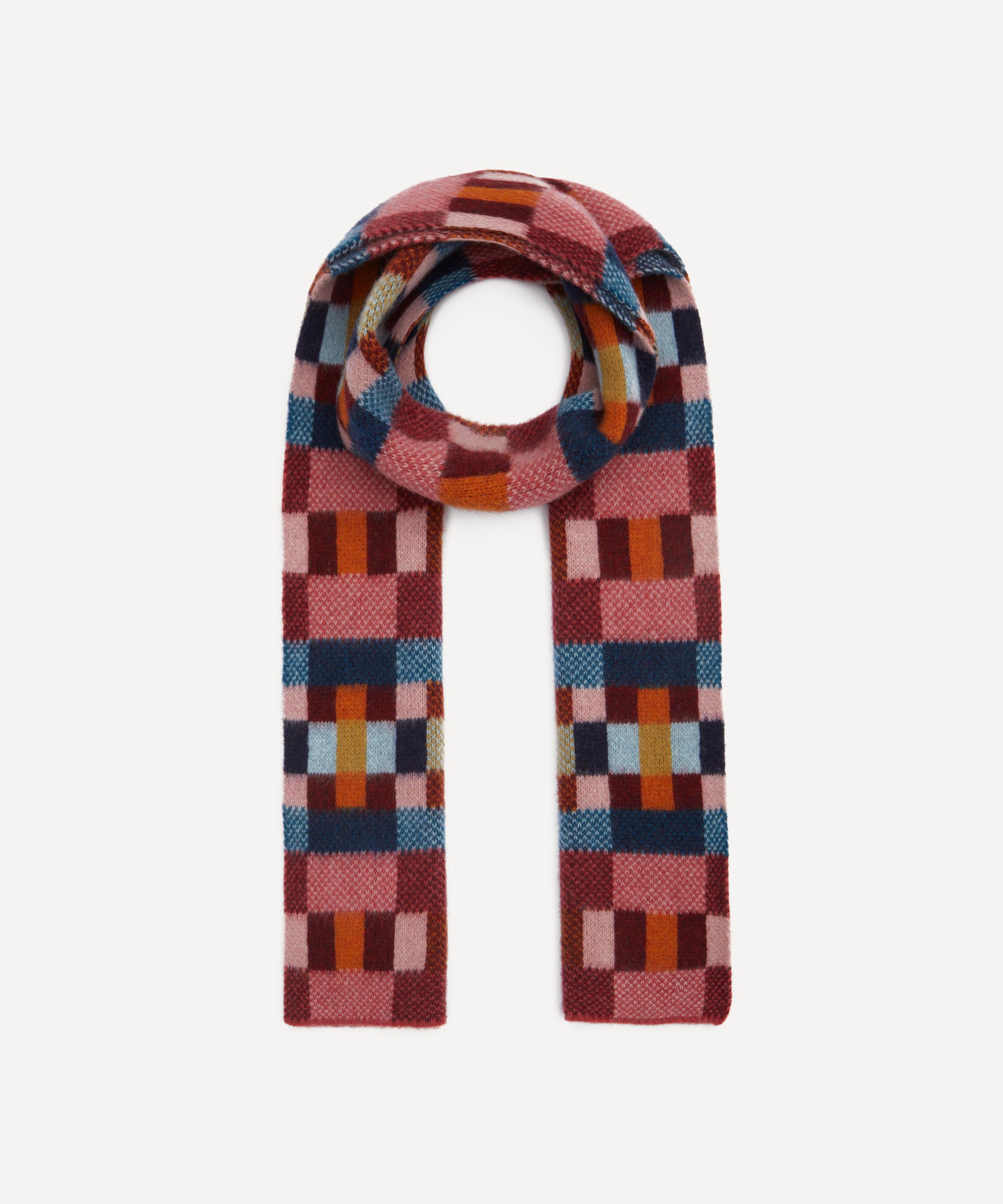 Quinton Chadwick - Brushed Block Autumn Berry Scarf