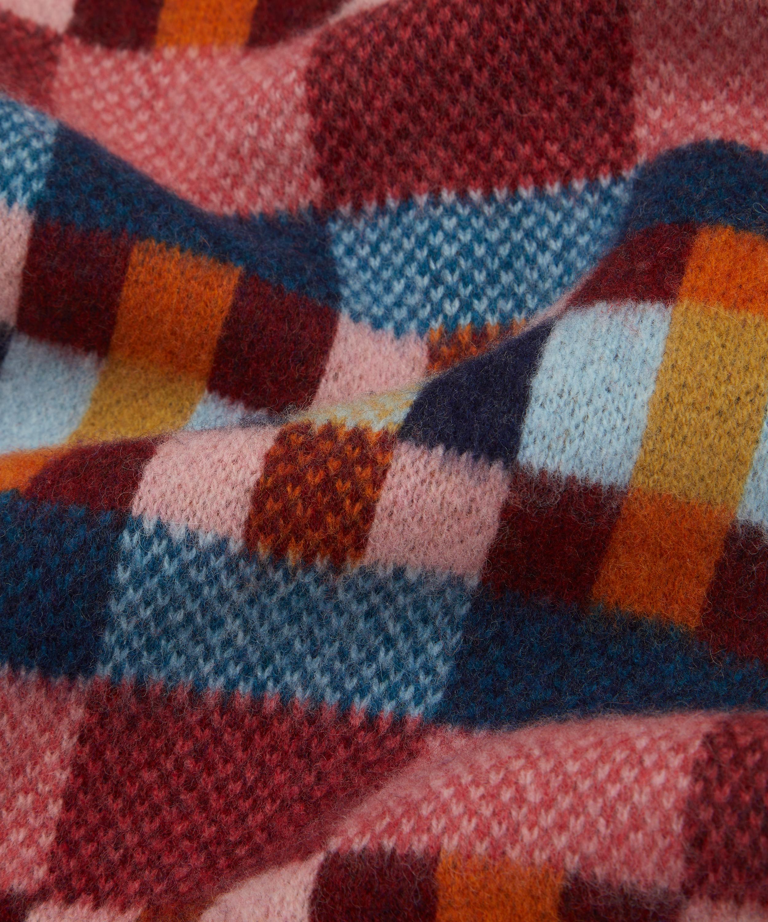 Quinton Chadwick - Brushed Block Autumn Berry Scarf image number 3