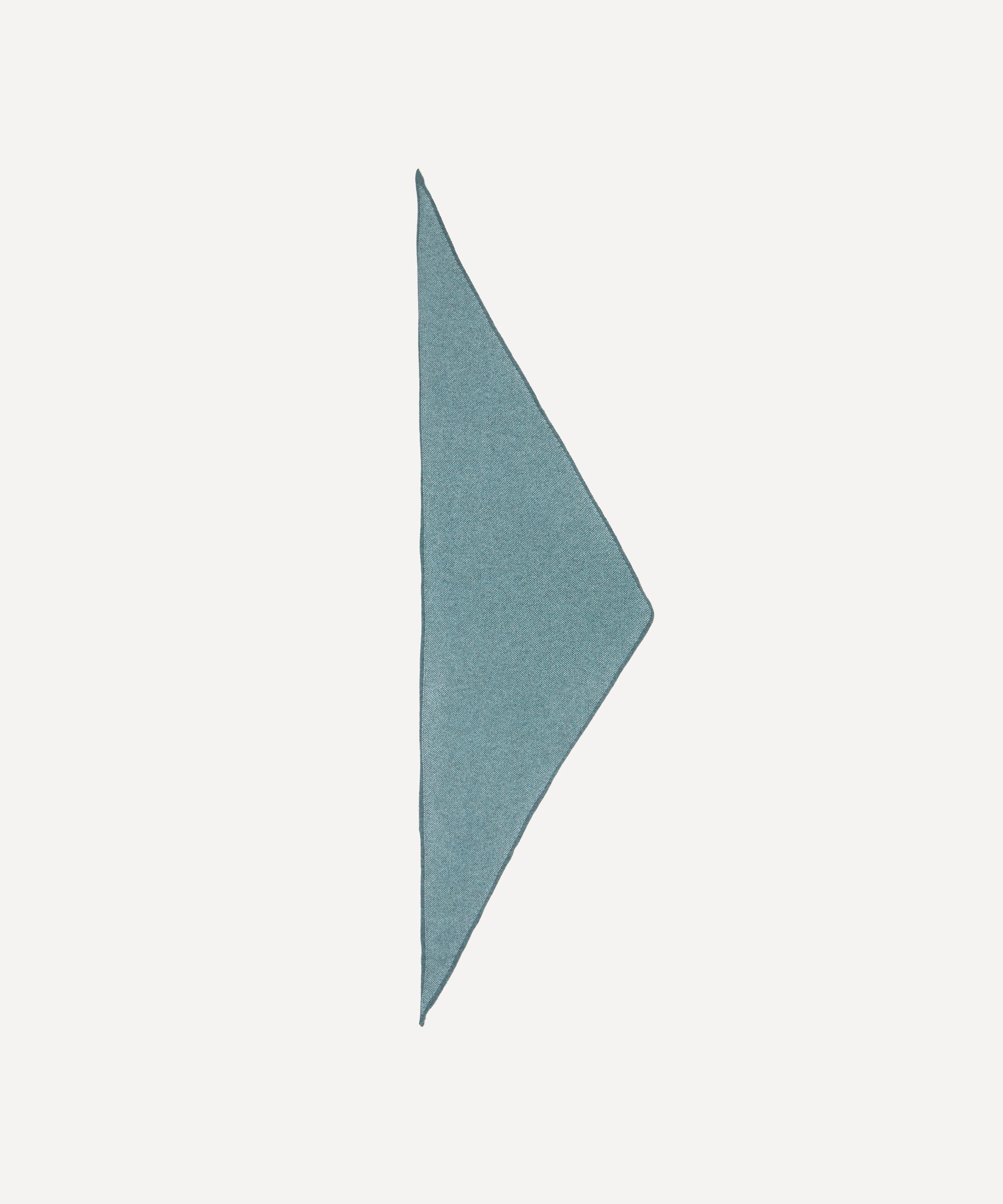 Quinton Chadwick - Triangle Aqua Lambswool Scarf image number 1