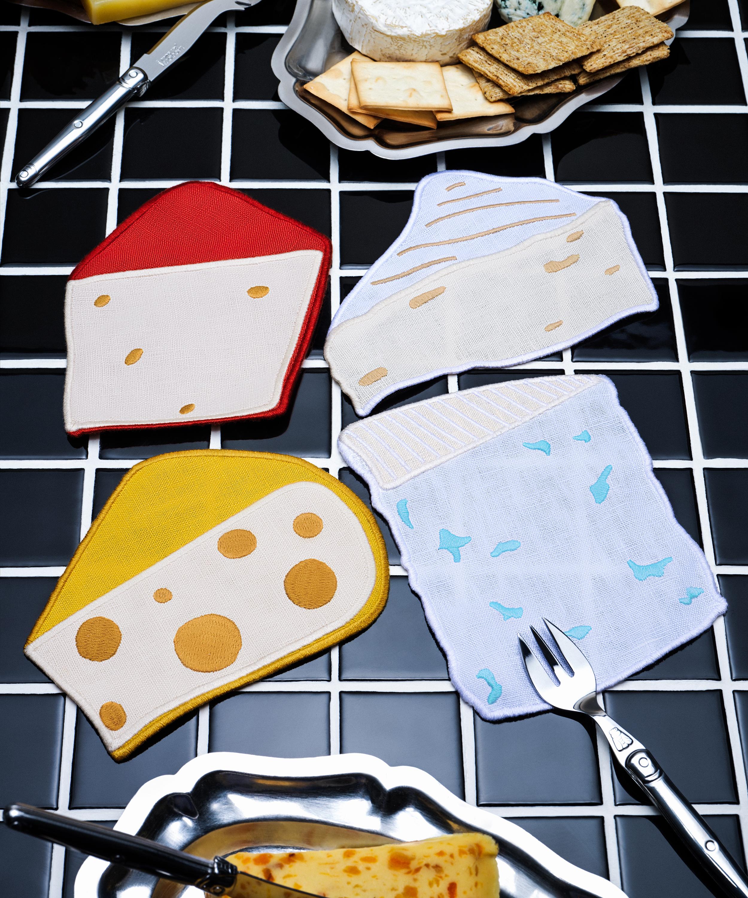 Piecework - Cheese Cocktail Napkins Set of 4 image number 1