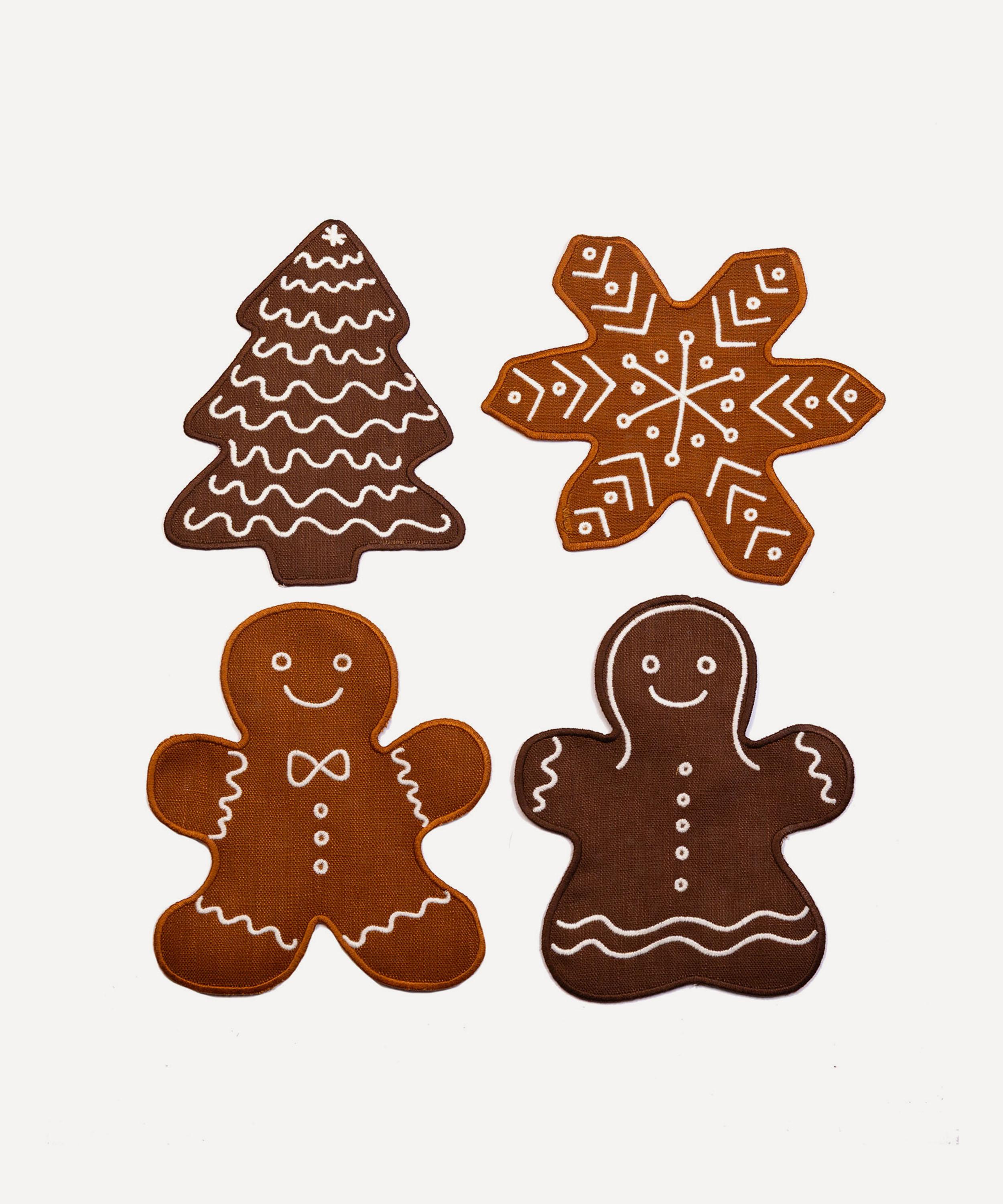 Piecework - Gingerbread Cocktail Napkins Set of 4