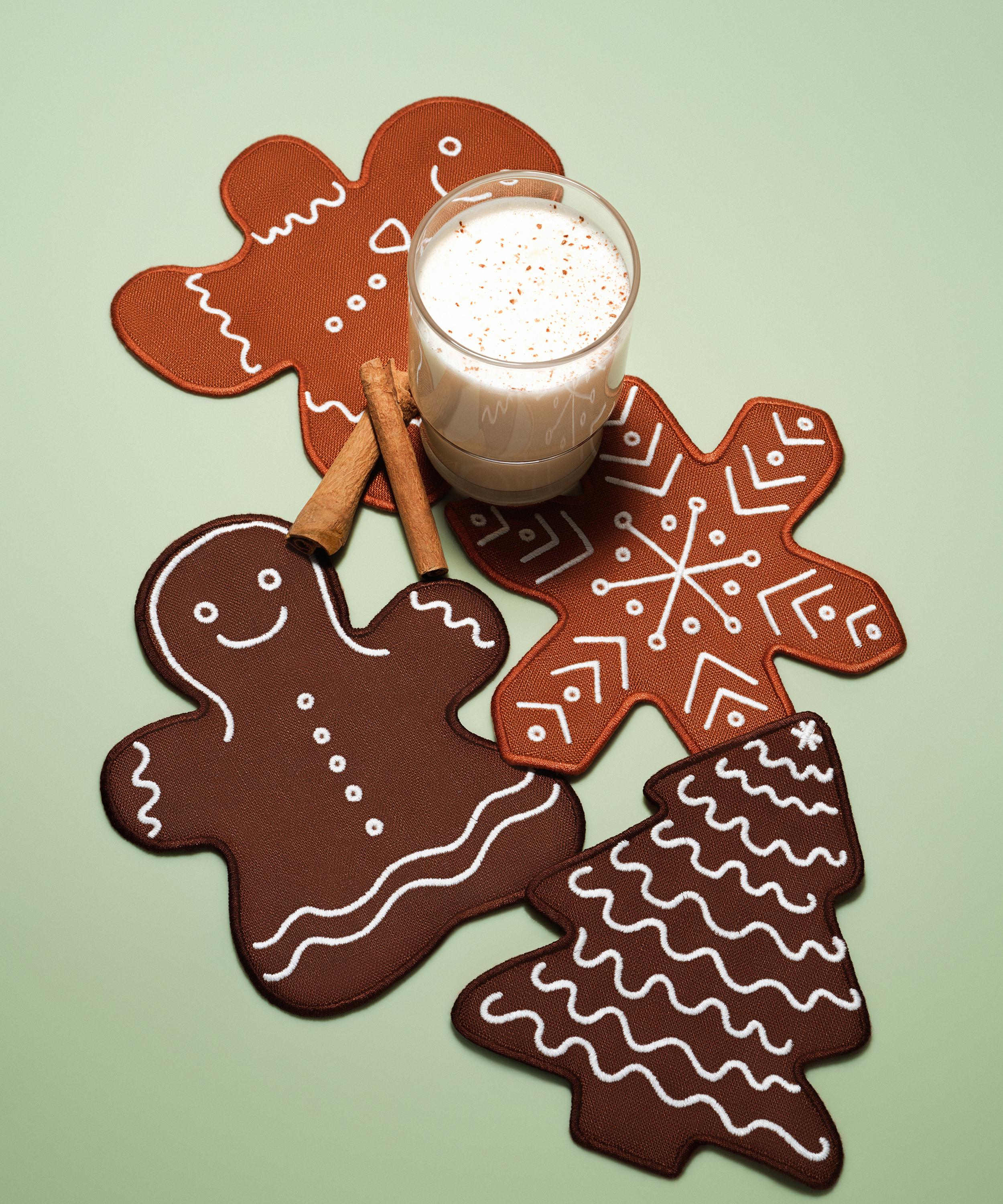 Piecework - Gingerbread Cocktail Napkins Set of 4 image number 1