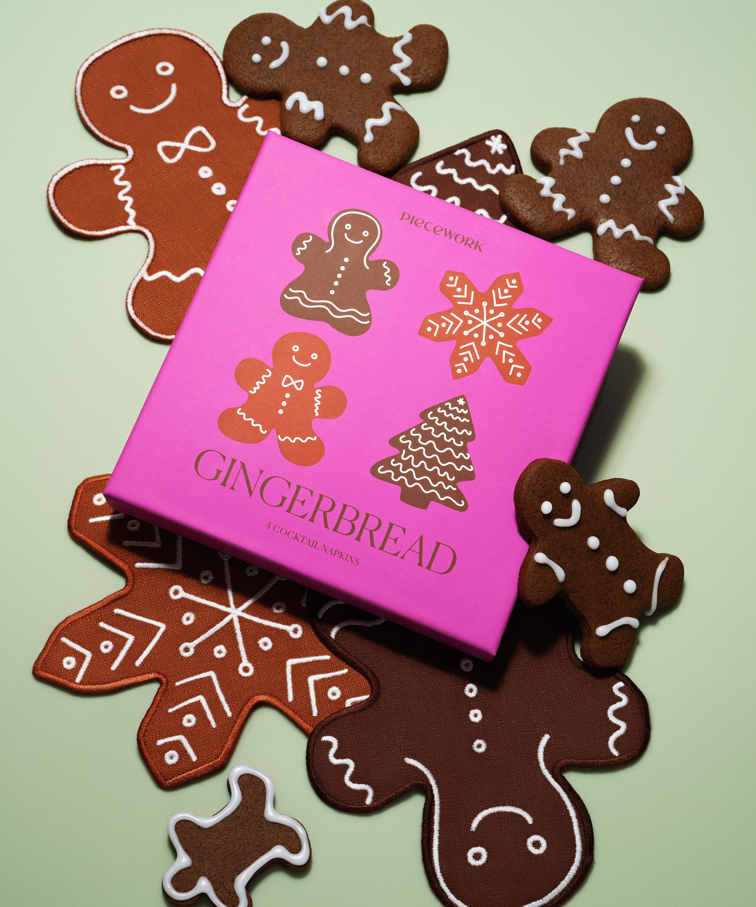 Piecework - Gingerbread Cocktail Napkins Set of 4 image number 2