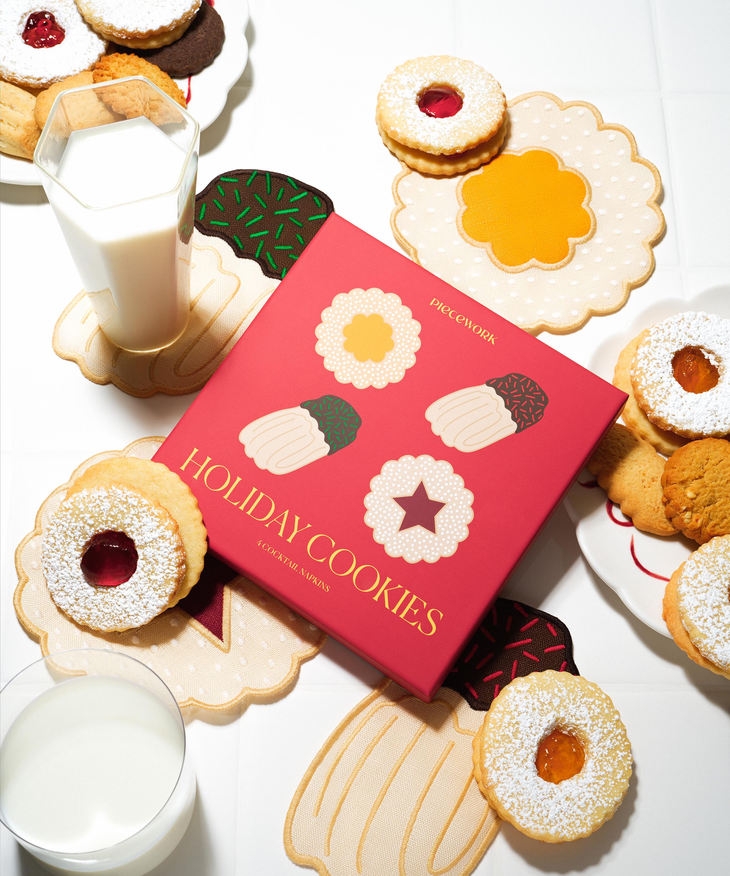 Piecework - Holiday Cookies Cocktail Napkins Set of 4 image number 2