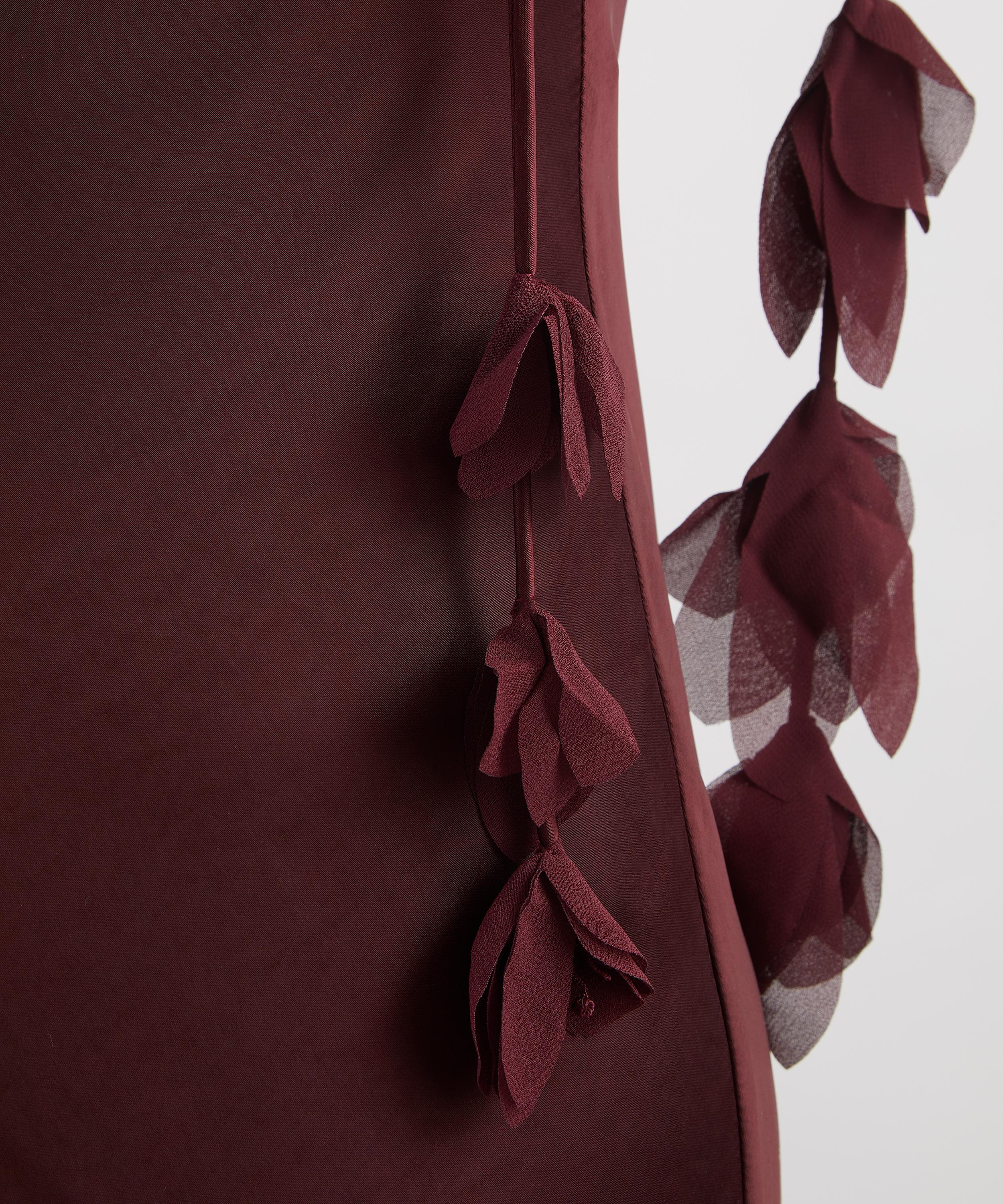 Self-Portrait - Satin Flower Midi Dress image number 4