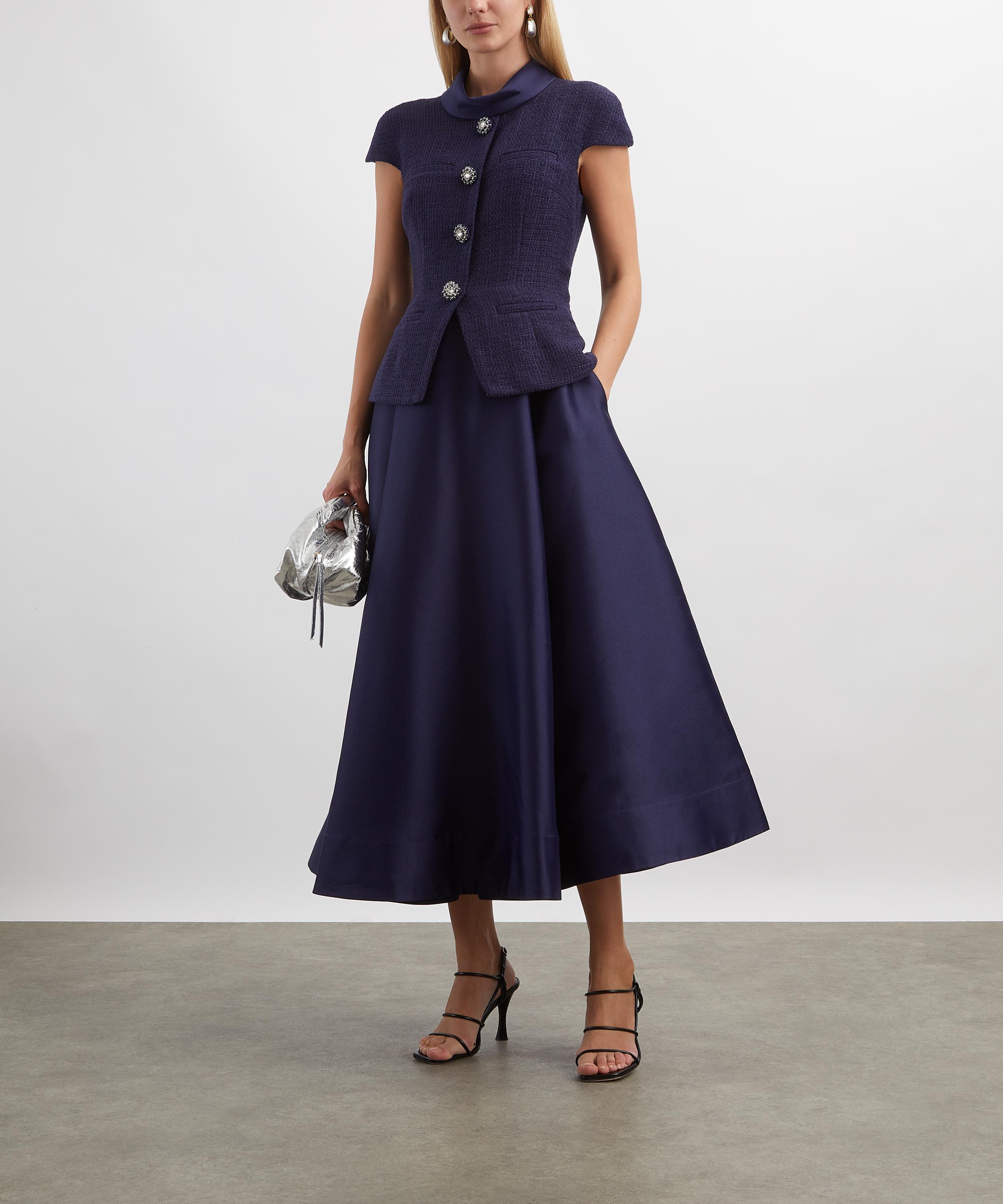 Self-Portrait - Boucle Taffeta Midi Dress image number 1