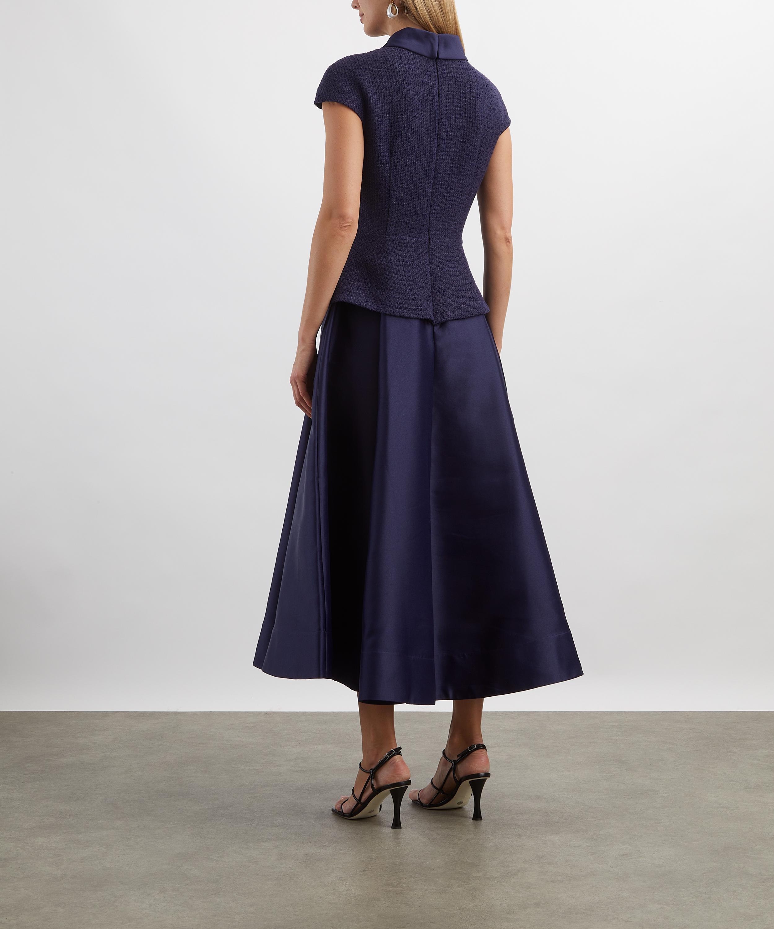 Self-Portrait - Boucle Taffeta Midi Dress image number 3