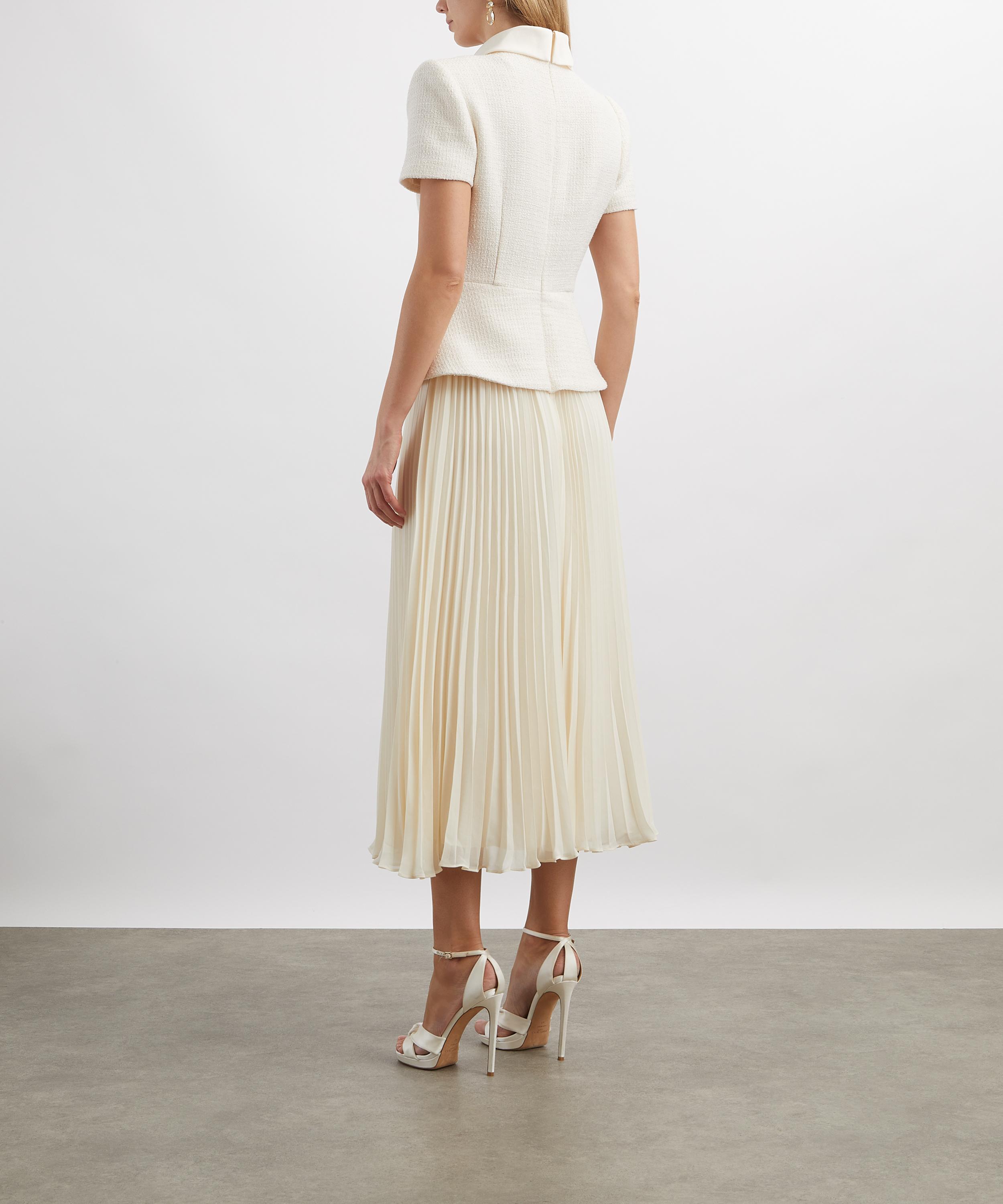 Self-Portrait - Boucle Collared Midi Dress image number 3