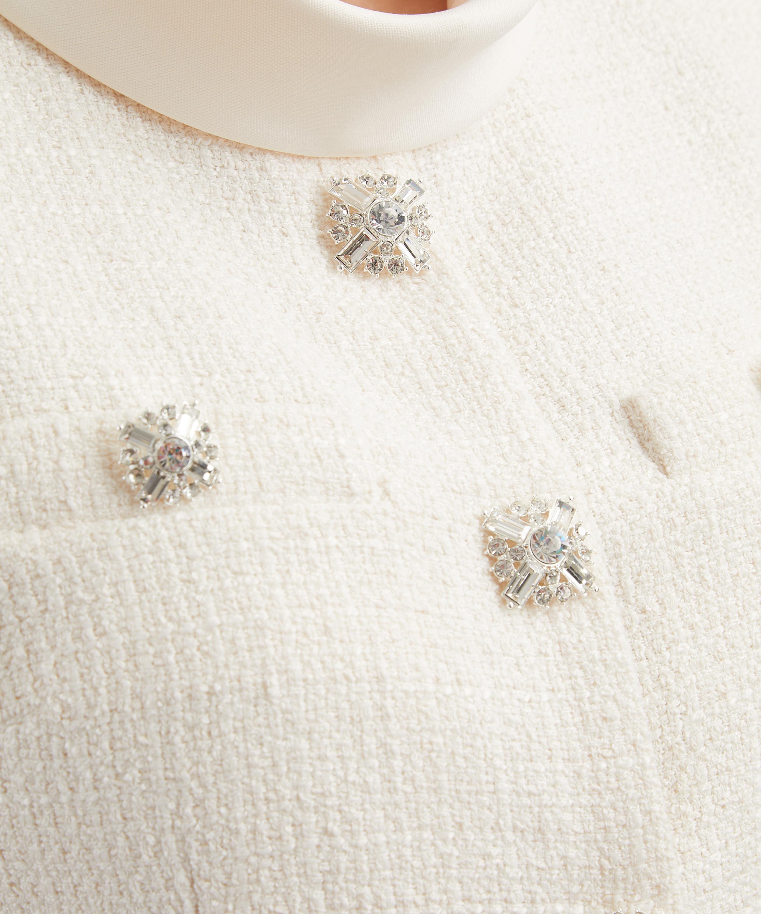 Self-Portrait - Boucle Collared Midi Dress image number 4