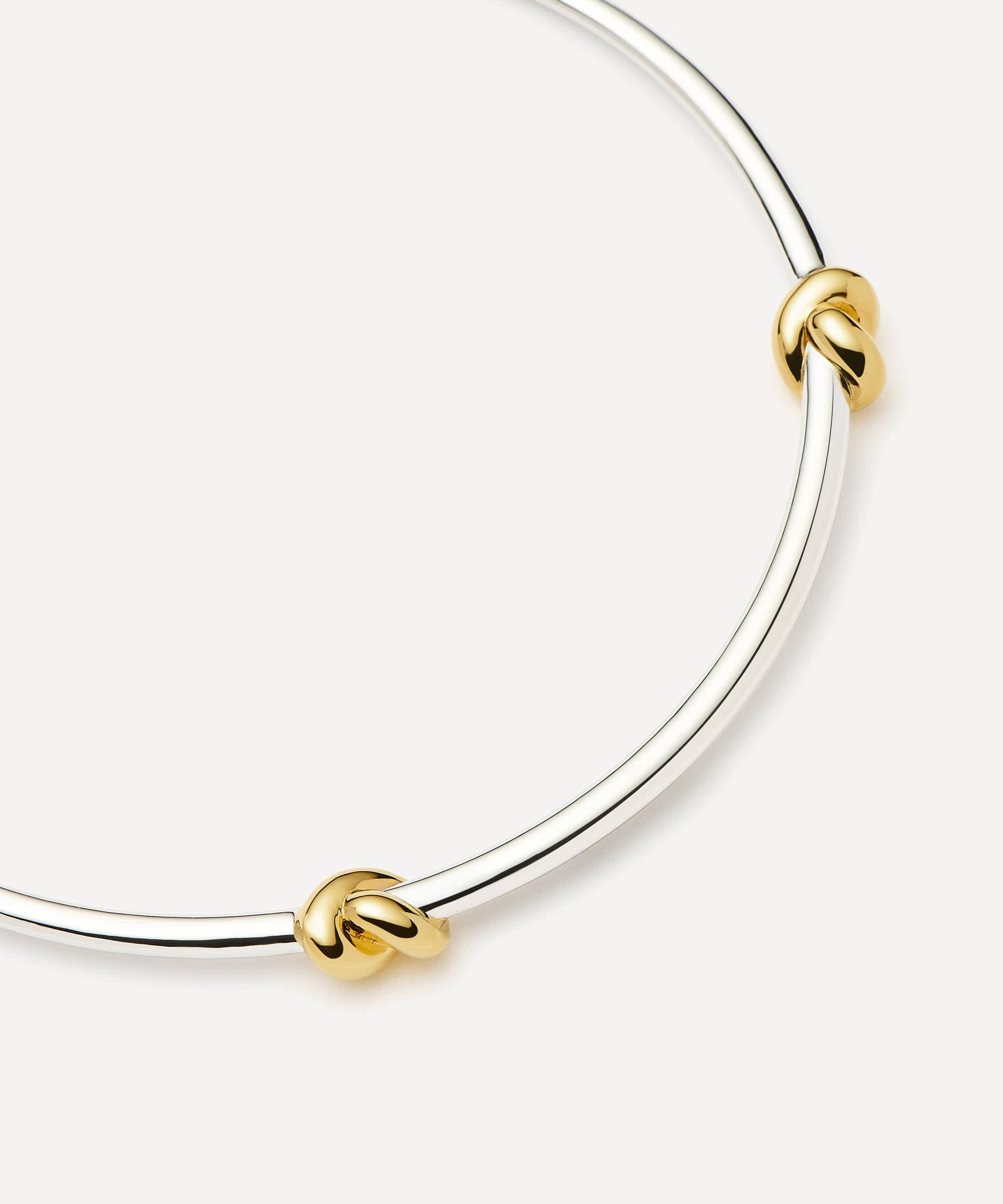 Missoma - X Lucy Williams Mixed Metal Knot Torque Necklace image number 1