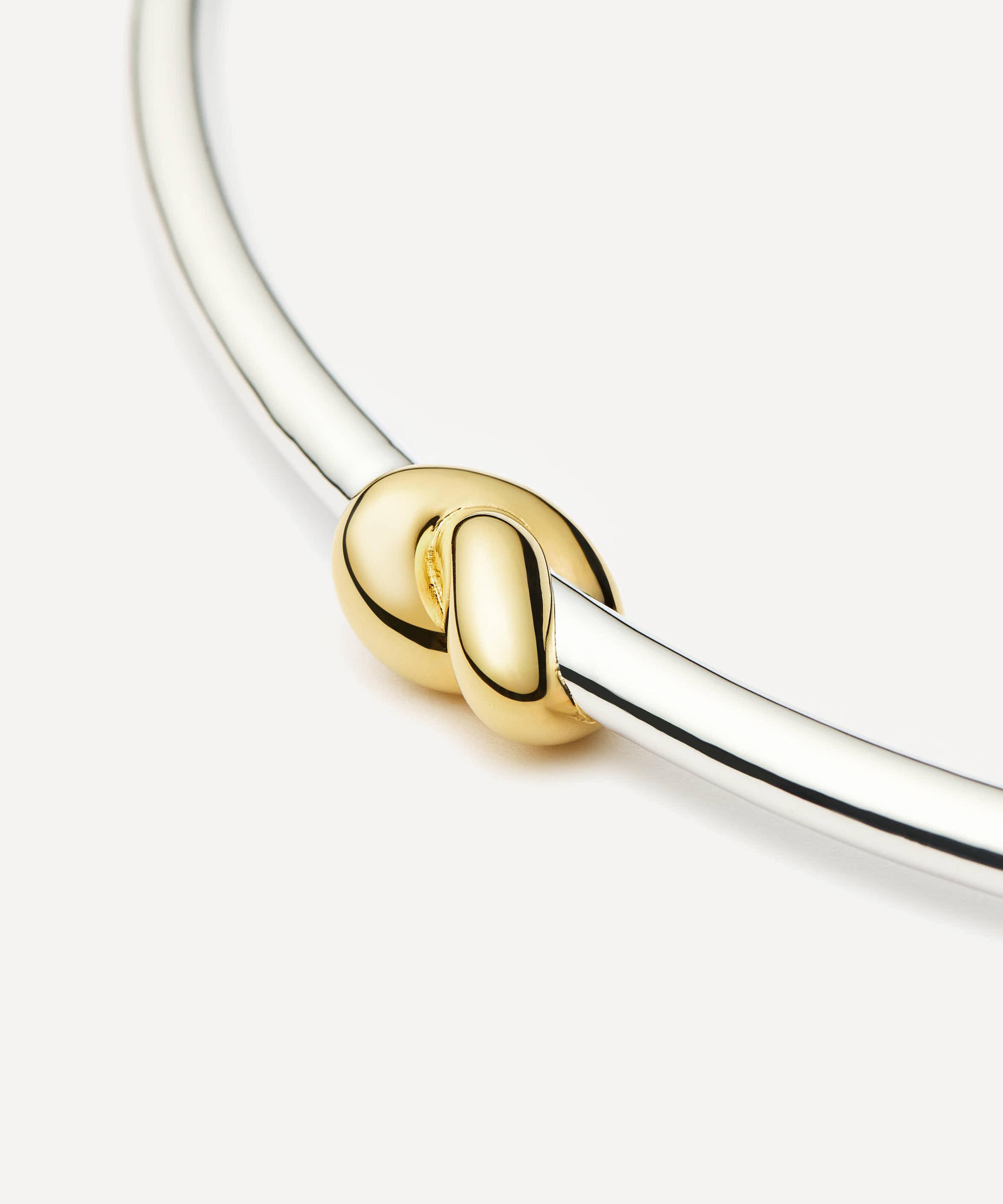 Missoma - X Lucy Williams Mixed Metal Knot Torque Necklace image number 2