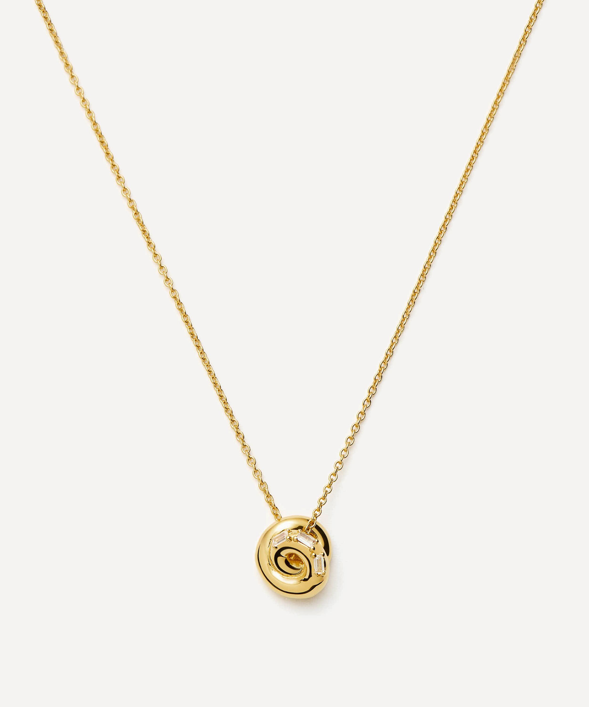 Missoma - X Lucy Williams 18ct Gold-Plated Pavé Knot Pendant Necklace image number 0