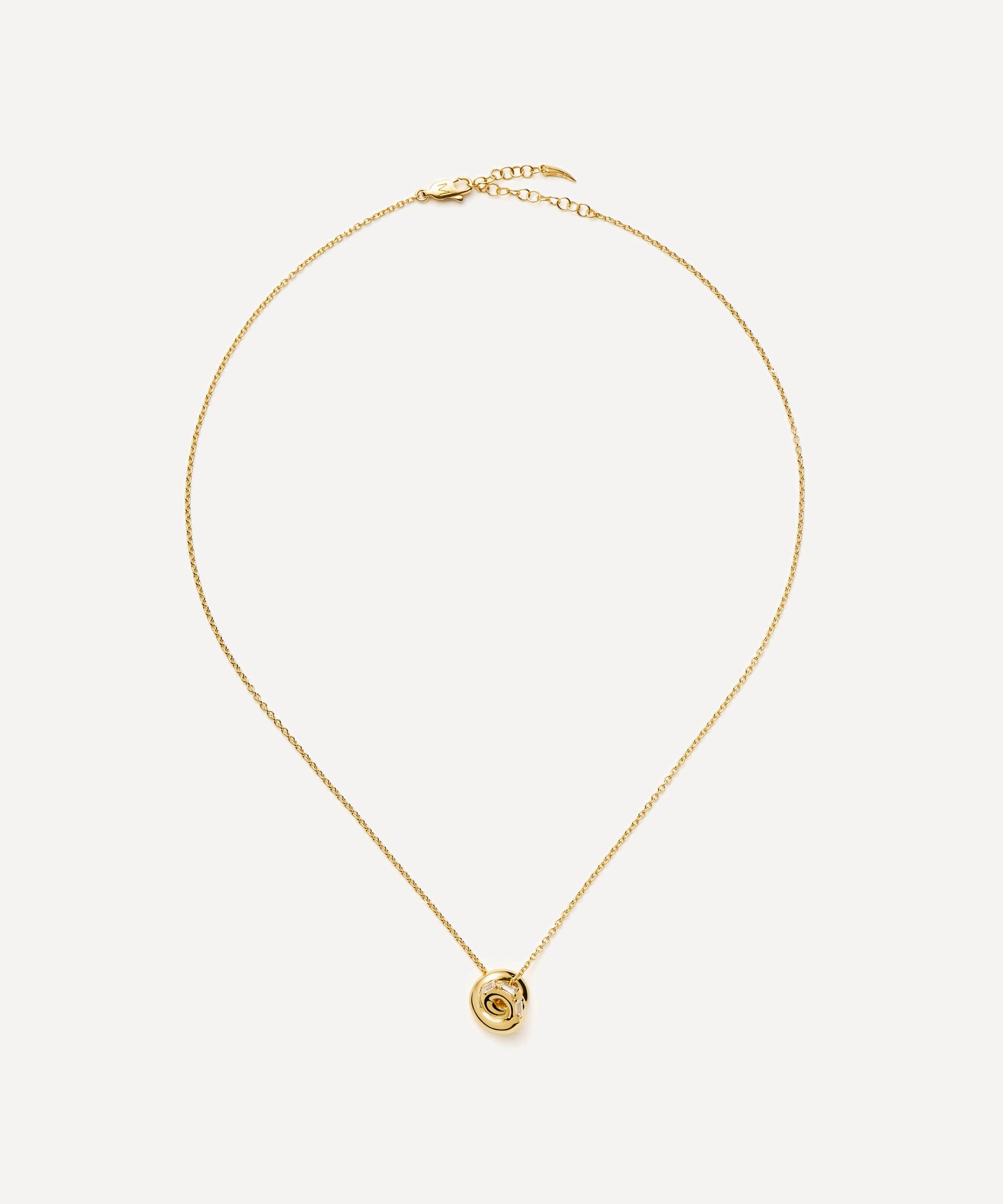 Missoma - X Lucy Williams 18ct Gold-Plated Pavé Knot Pendant Necklace image number 1