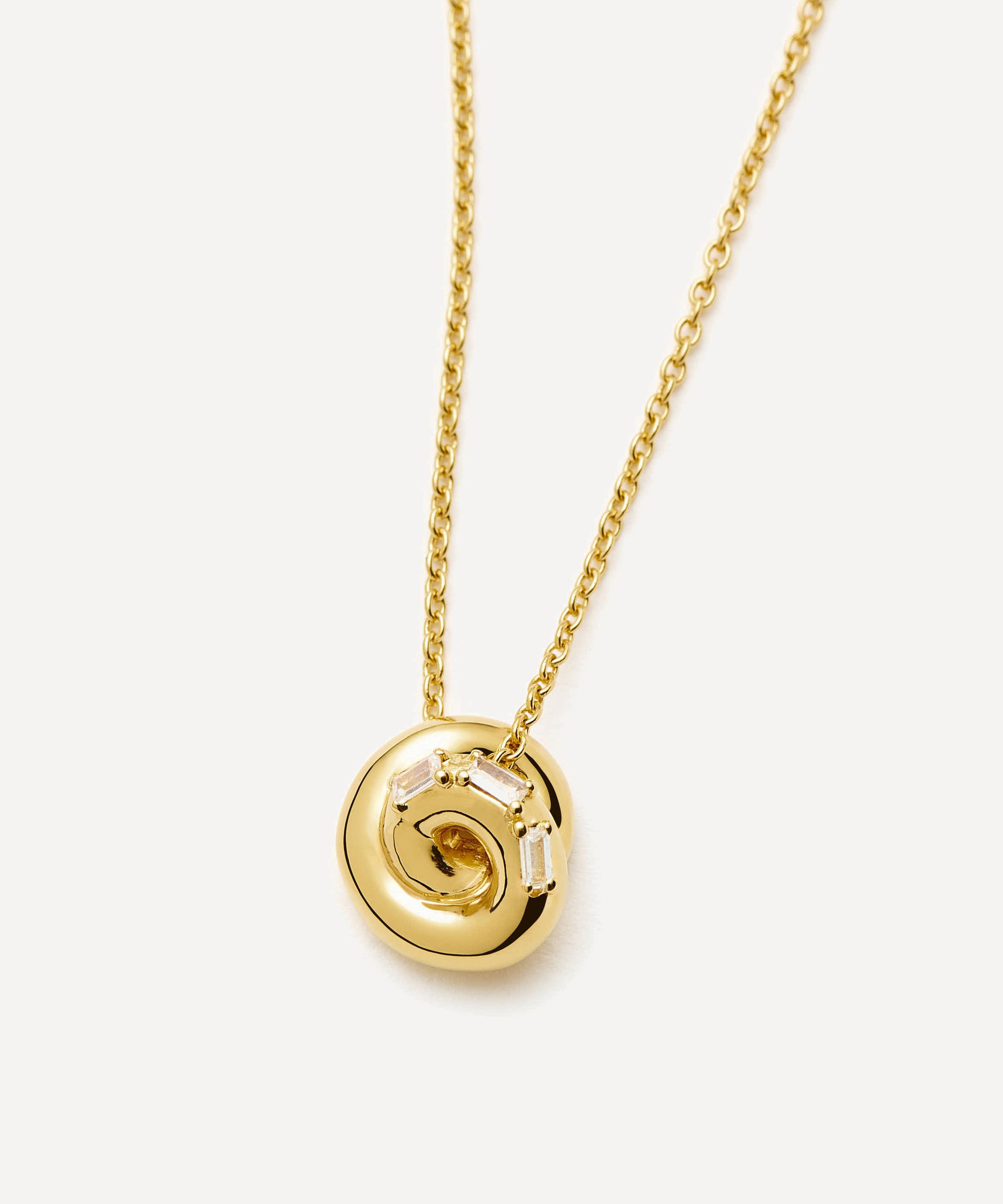 Missoma - X Lucy Williams 18ct Gold-Plated Pavé Knot Pendant Necklace image number 2