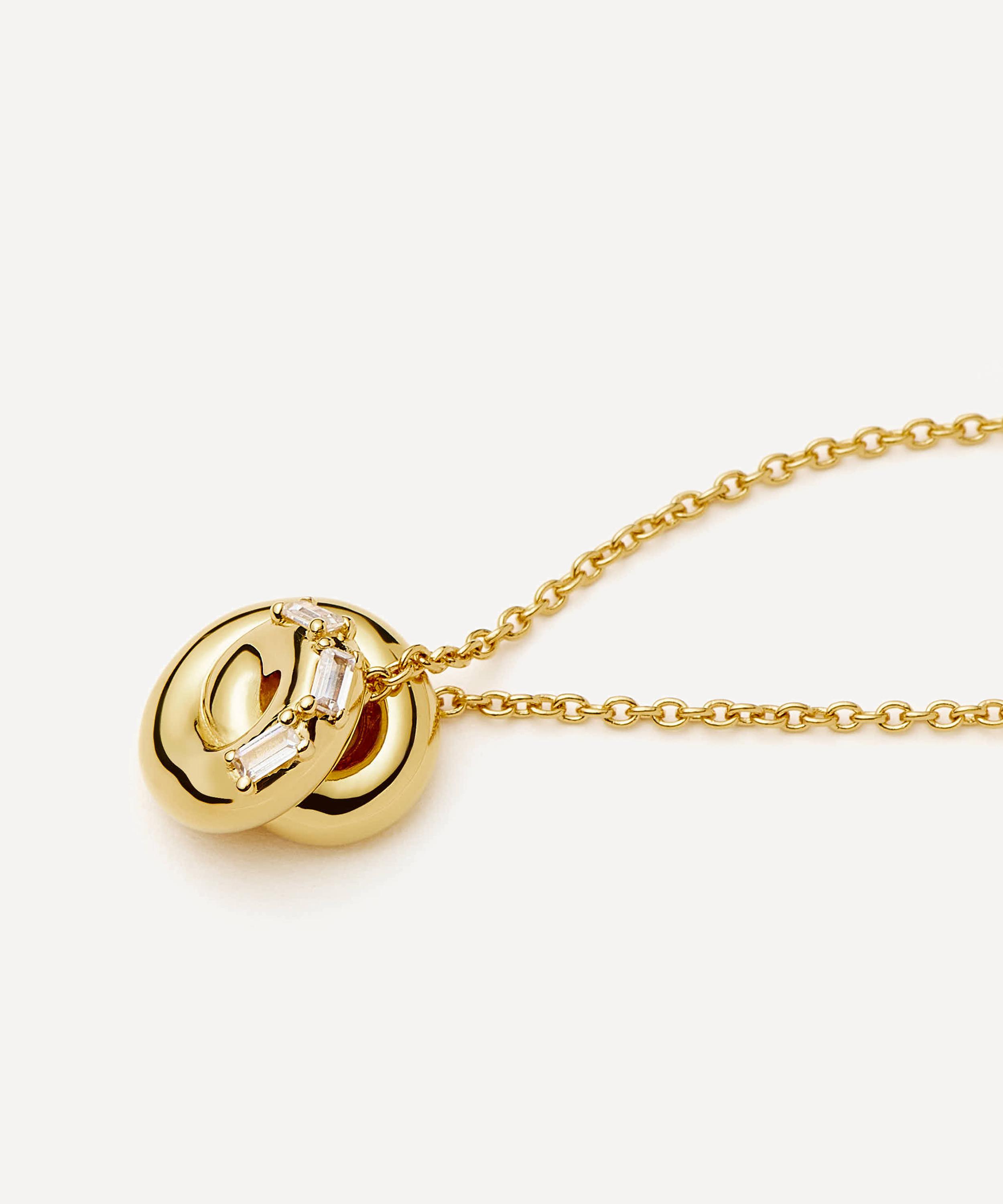 Missoma - X Lucy Williams 18ct Gold-Plated Pavé Knot Pendant Necklace image number 3