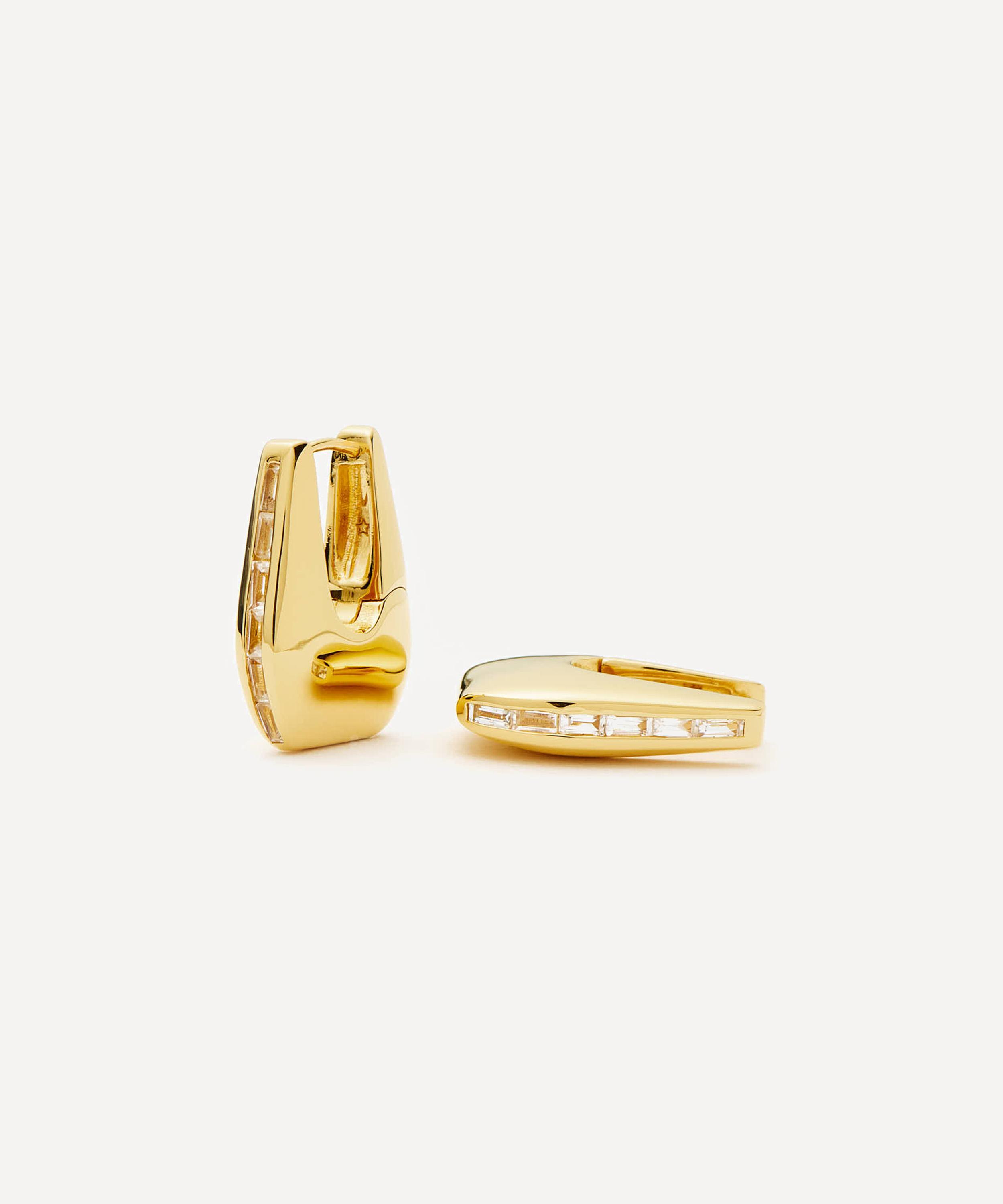 Missoma - X Lucy Williams 18ct Gold-Plated Arco Pavé Small Hoop Earrings image number 0