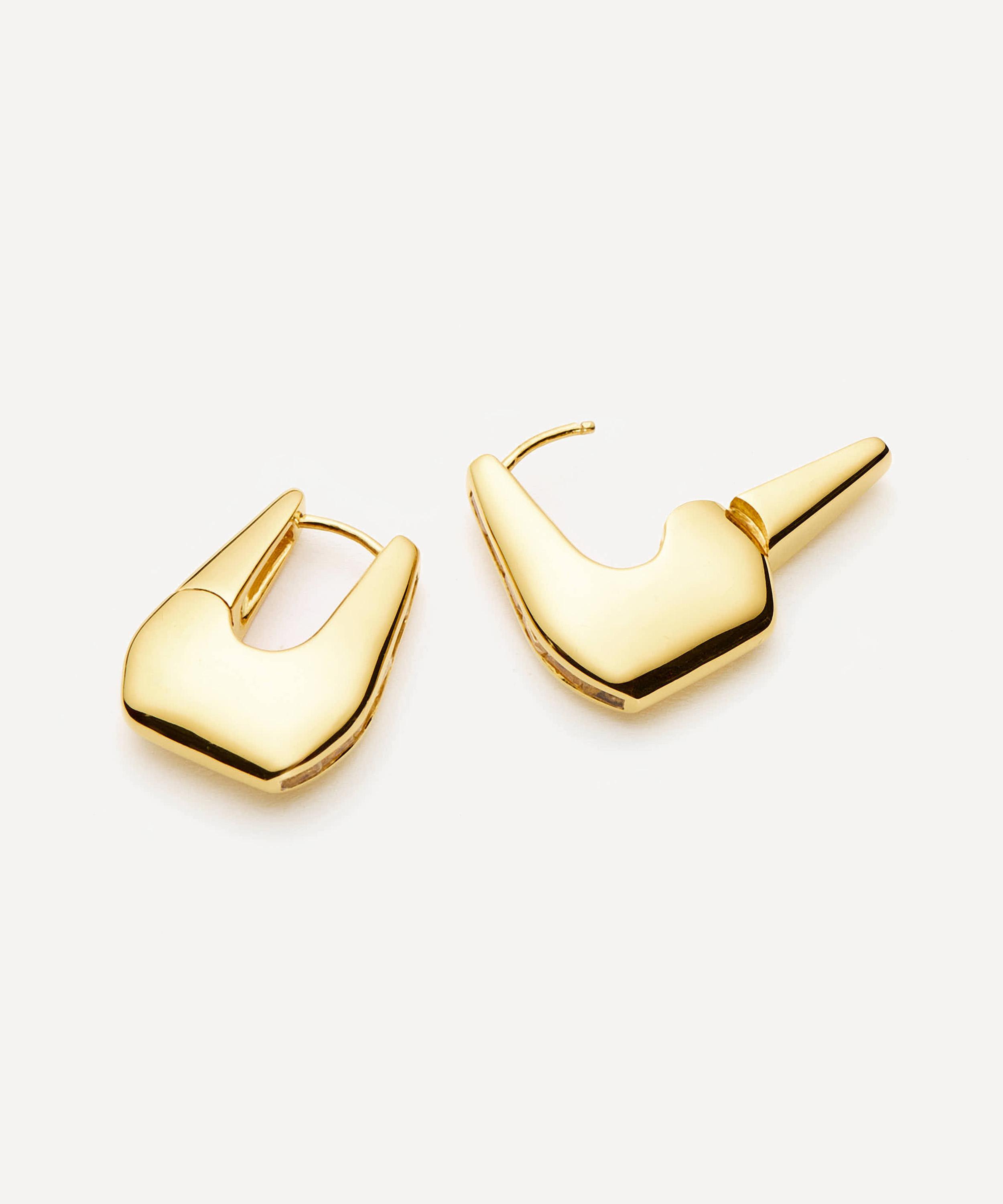 Missoma - X Lucy Williams 18ct Gold-Plated Arco Pavé Small Hoop Earrings image number 1