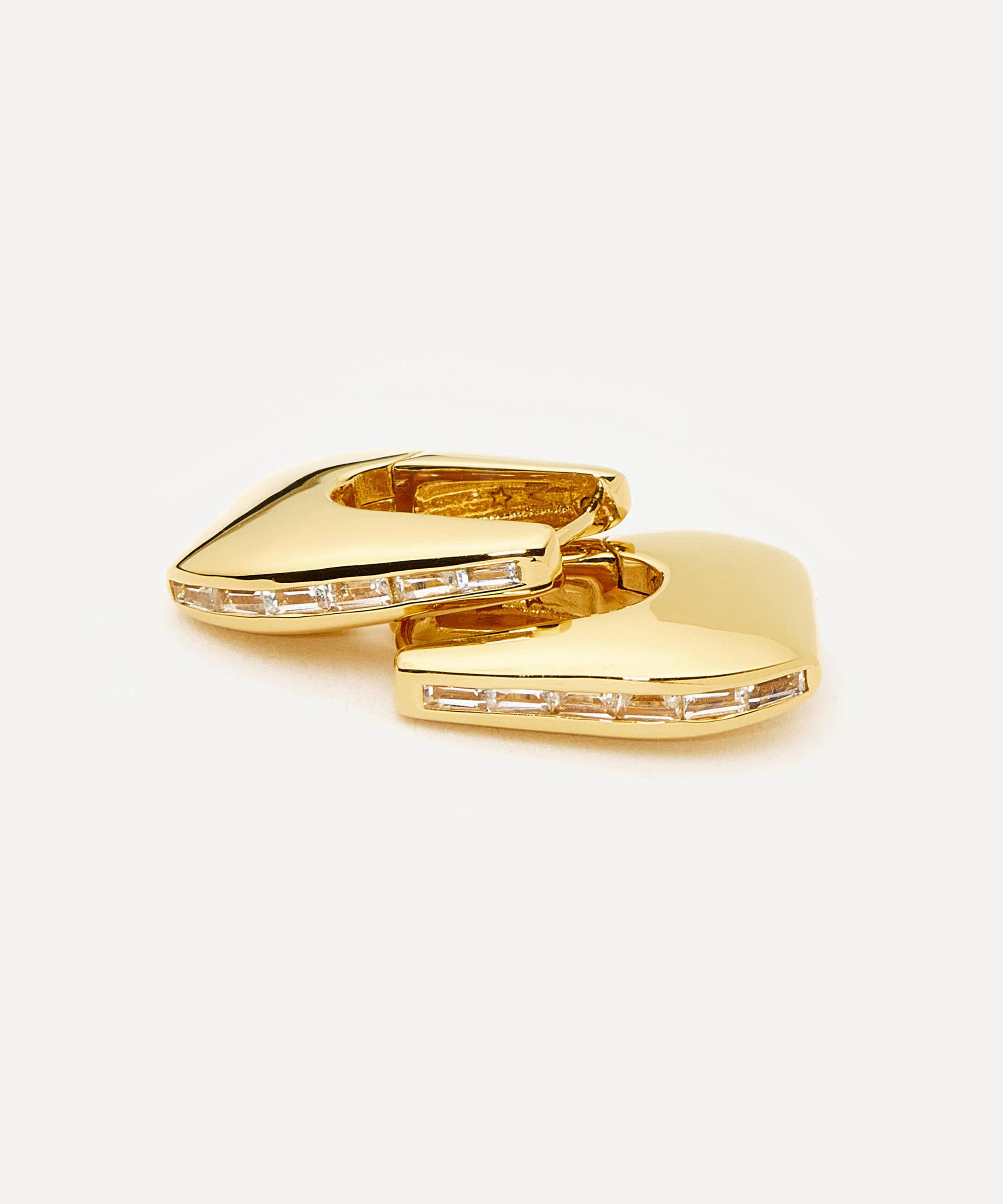 Missoma - X Lucy Williams 18ct Gold-Plated Arco Pavé Small Hoop Earrings image number 2
