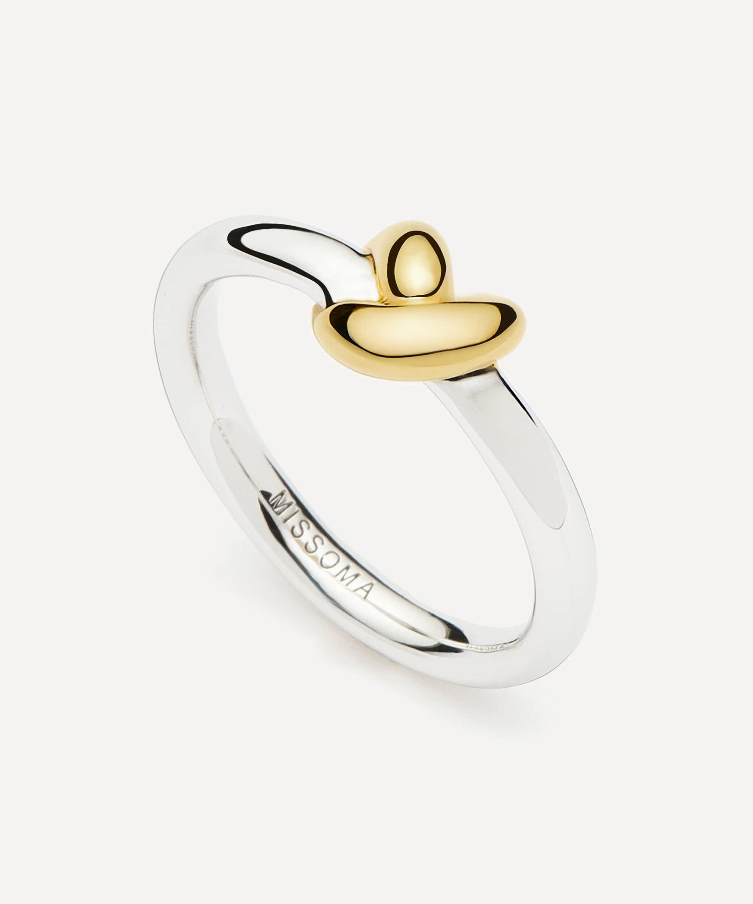 Missoma - X Lucy Williams Mixed Metal Knot Stacking Ring image number 0