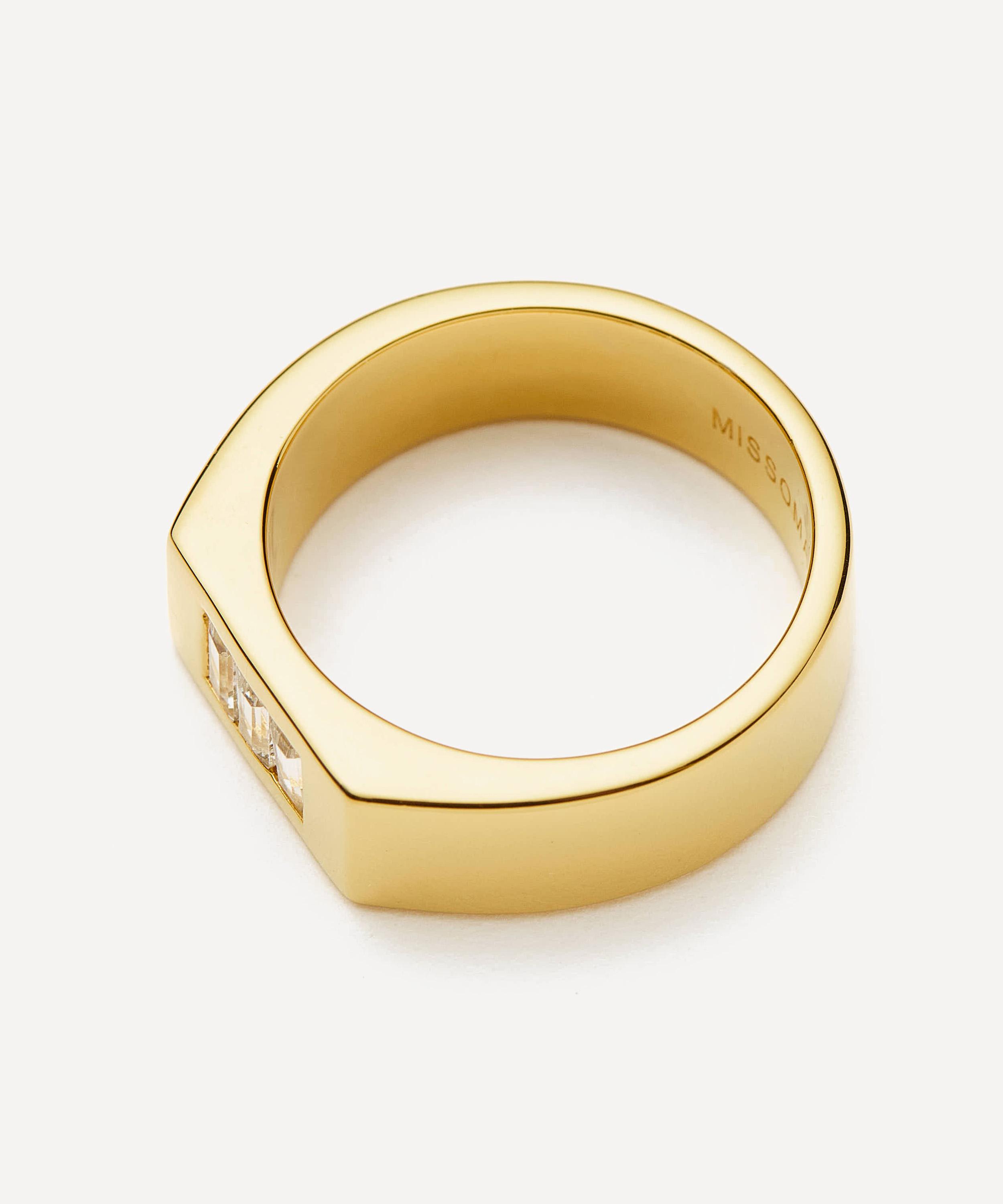 Missoma - X Lucy Williams 18ct Gold-Plated Triple Stone Chunky Ring image number 2