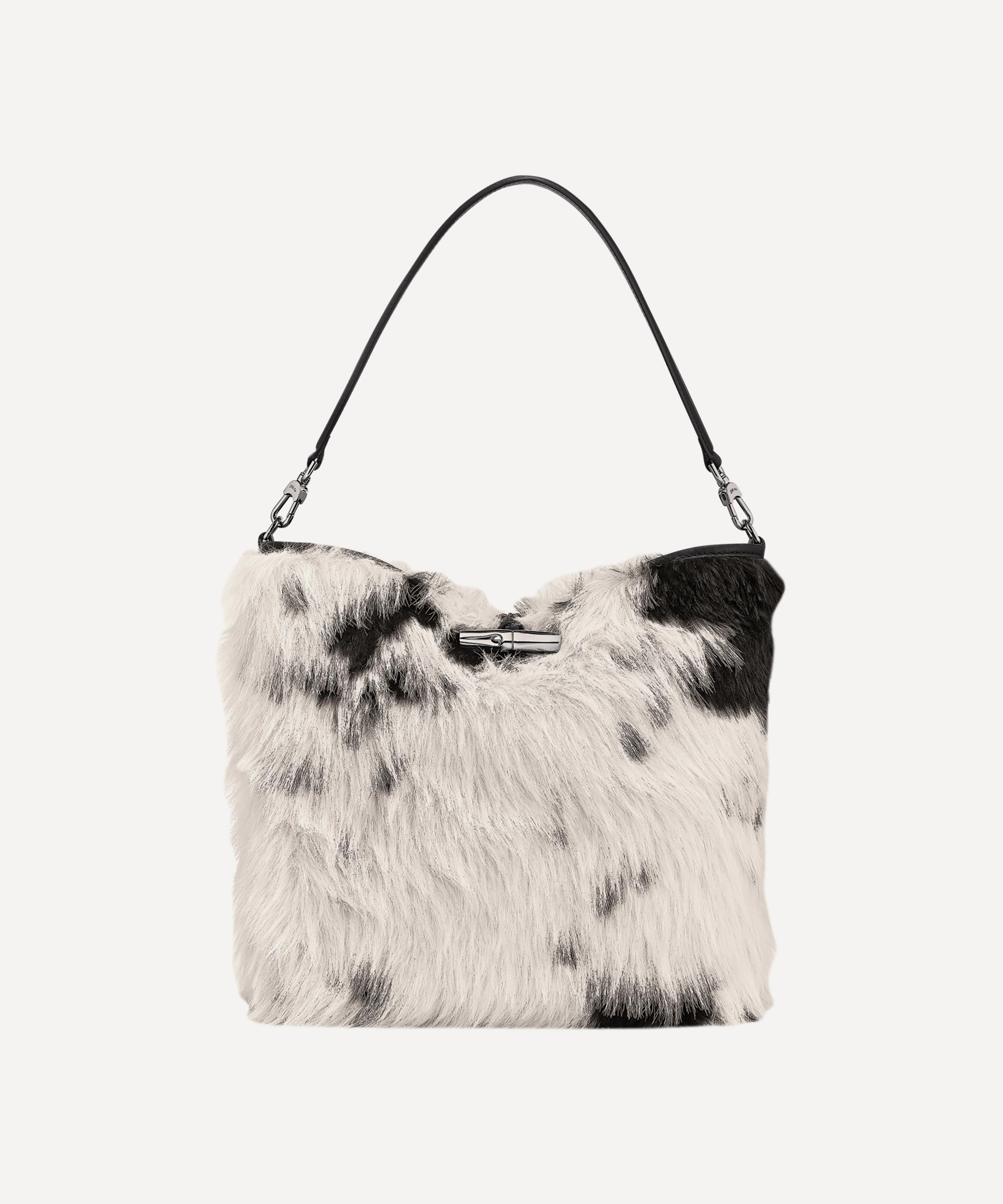 Longchamp - Le Roseau Toile Fourrure Hobo Bag