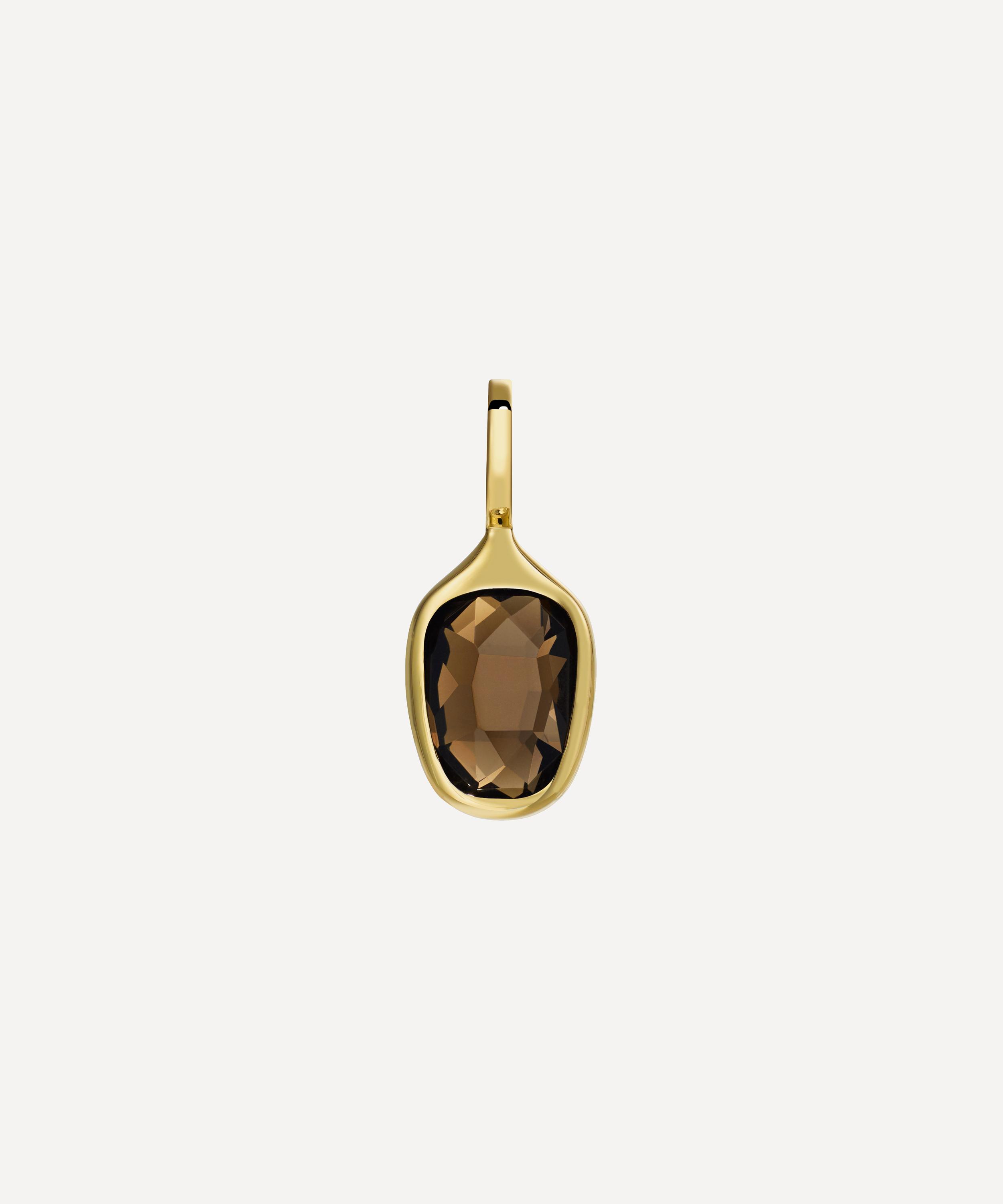 By Pariah - 14ct Gold The Prism Orbit Smoky Quartz Pendant