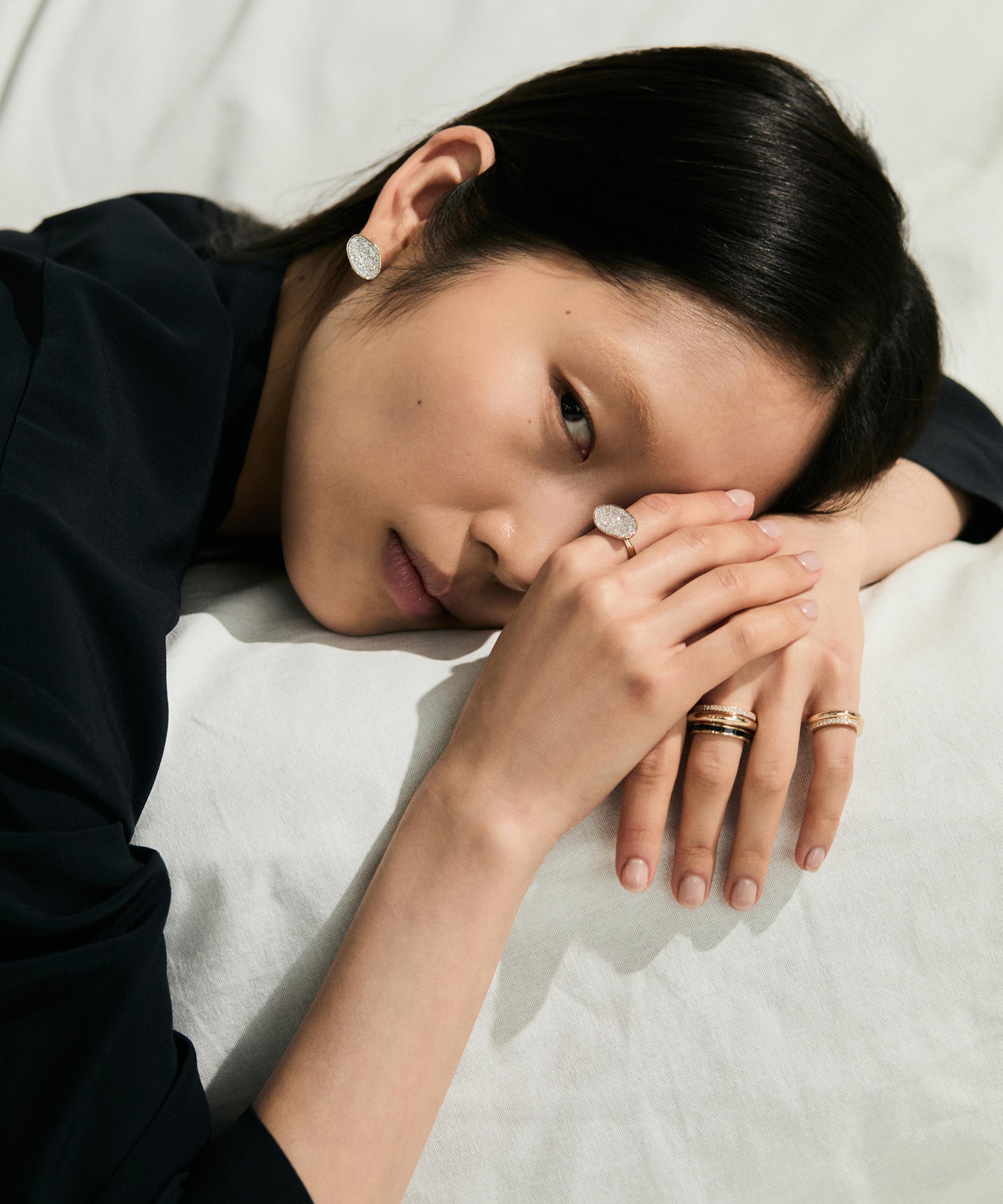 By Pariah - 14ct Gold Diamond Cluster Stud Earrings