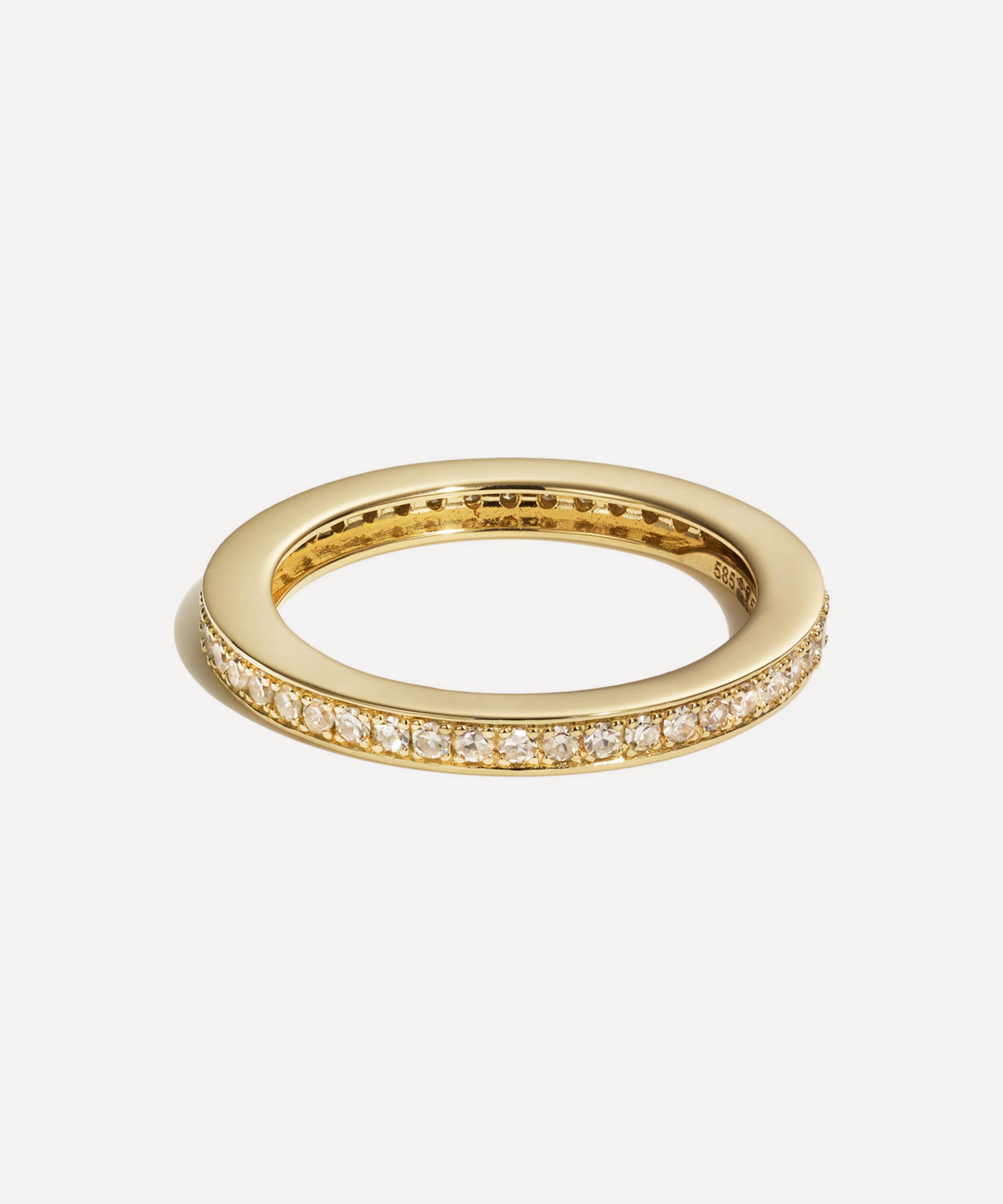 By Pariah - 14ct Gold Single Line Diamond Eternity Ring