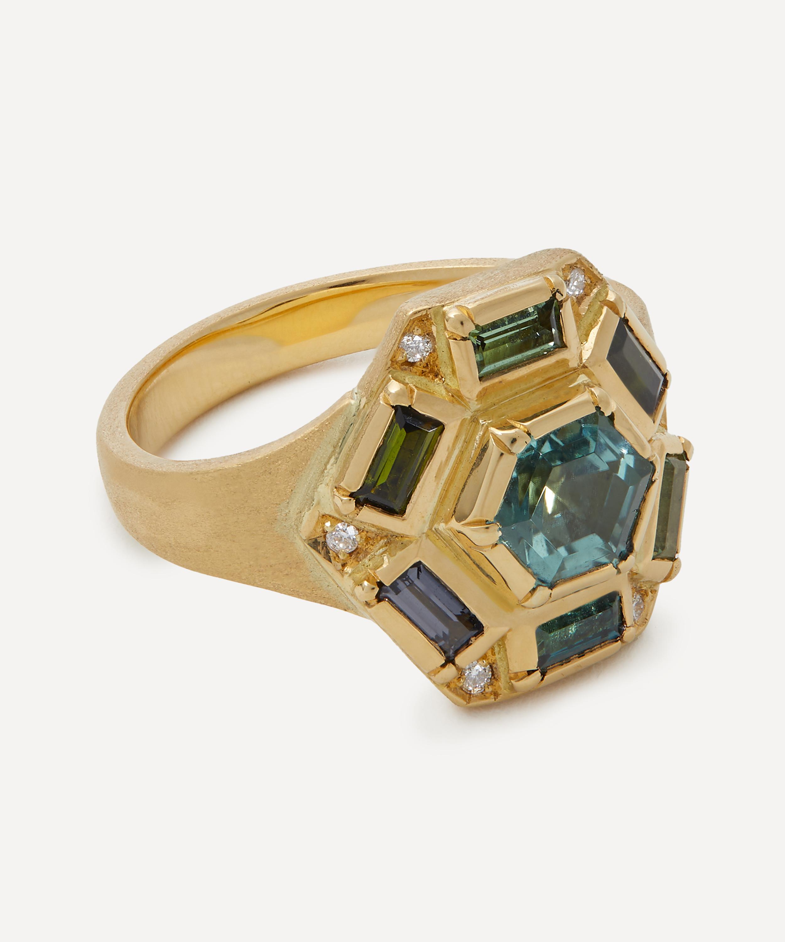 Brooke Gregson - 18ct Gold Utopia Green Tourmaline Ring image number 1