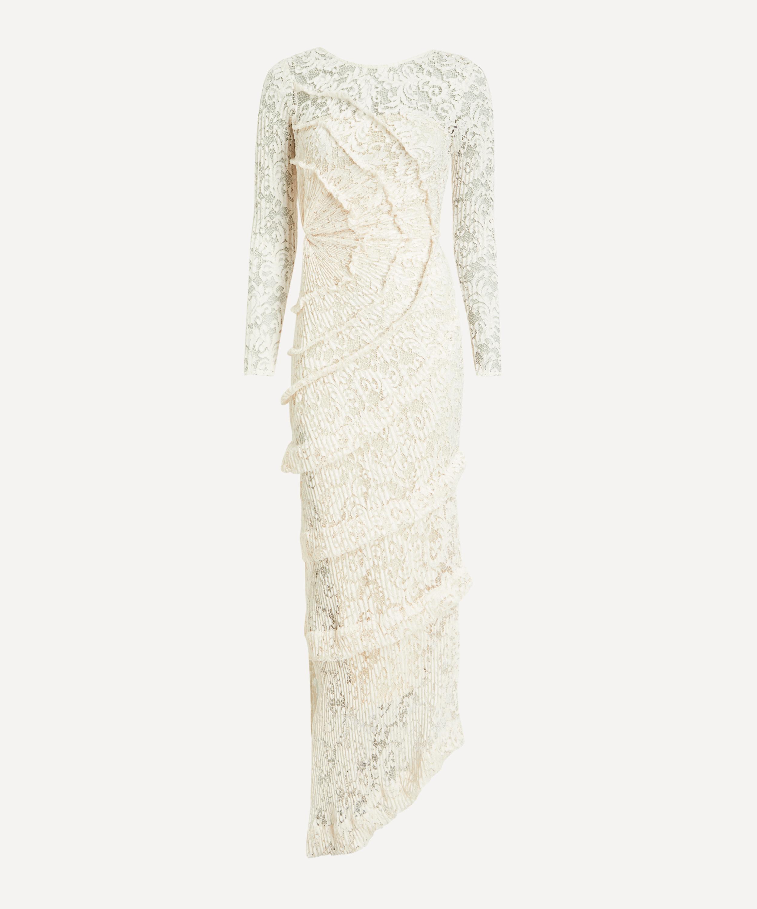 Georgia Hardinge - Ivory Spiralite Floor-Length Dress 