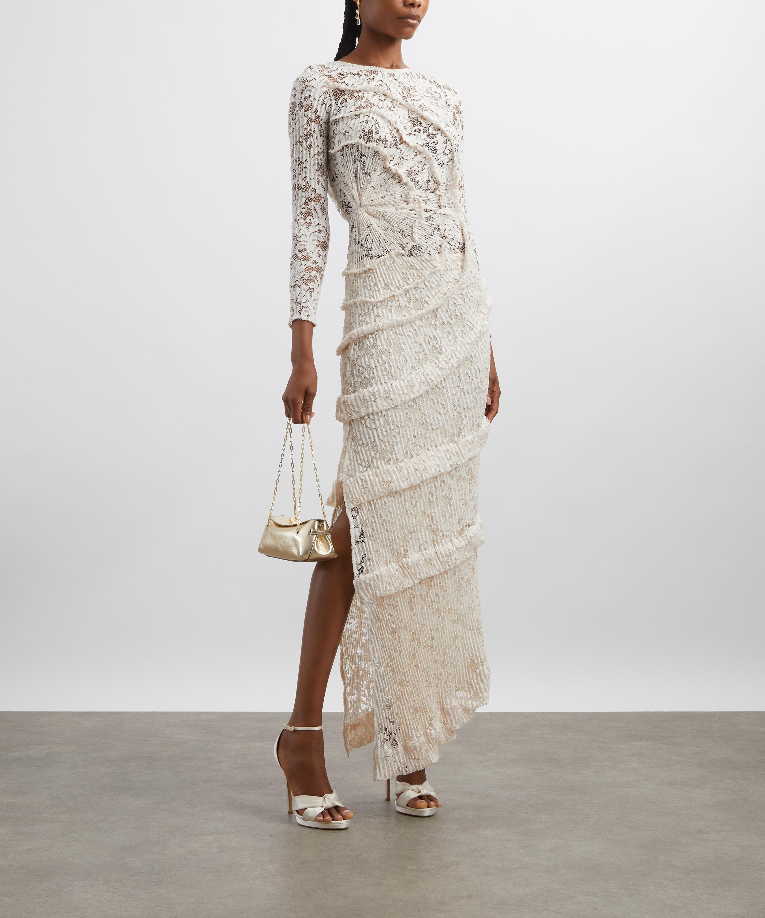 Georgia Hardinge - Ivory Spiralite Floor-Length Dress  image number 1