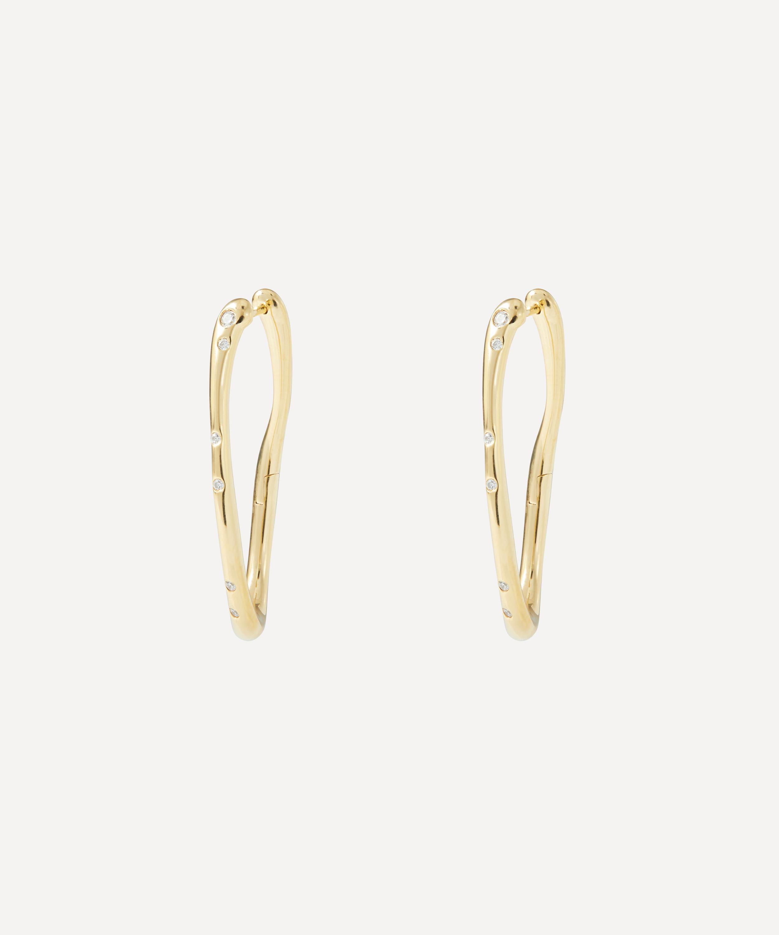 PDPAOLA - 18ct Gold-Plated Air Hoop Earrings