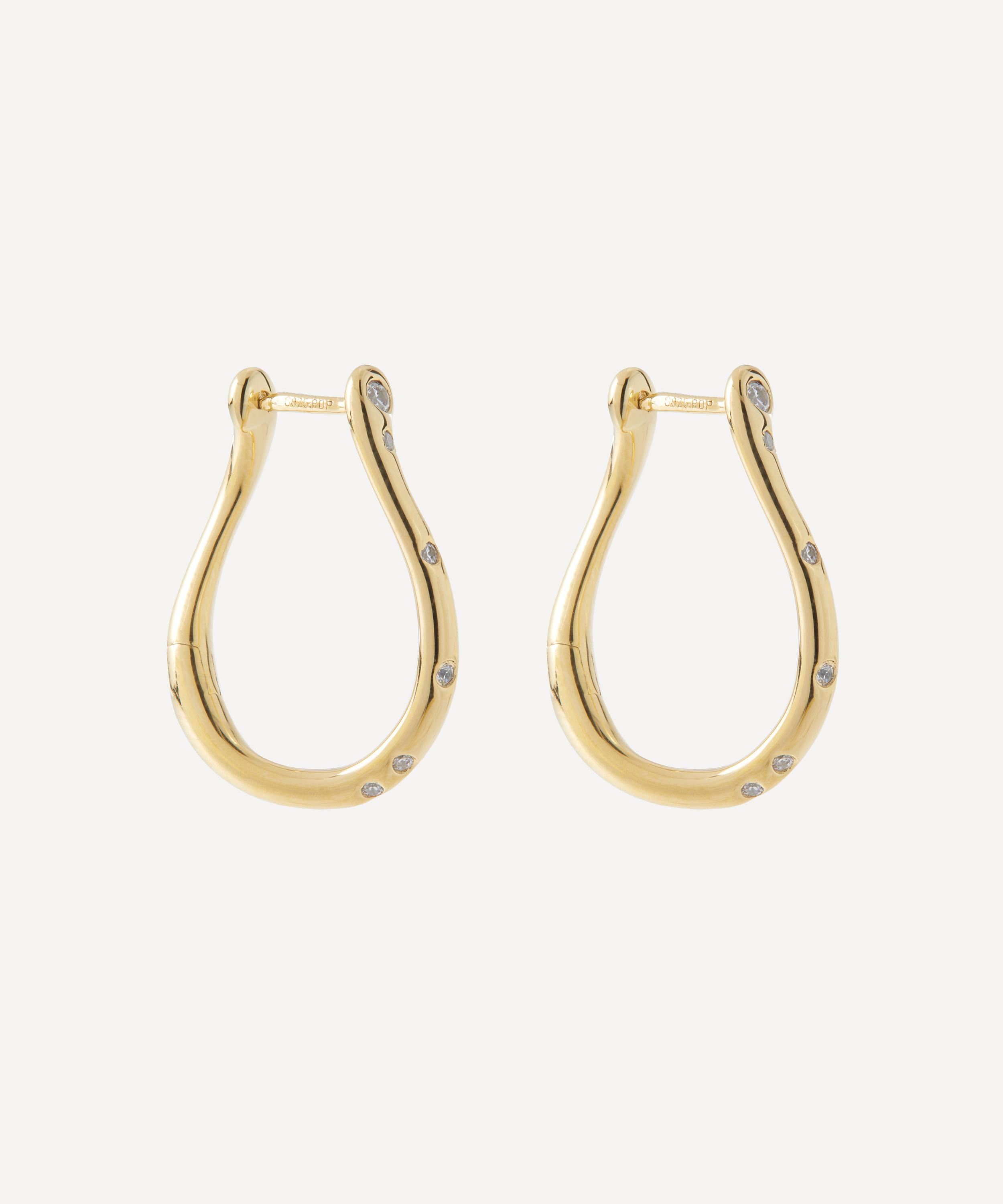 PDPAOLA - 18ct Gold-Plated Air Mini Hoop Earrings