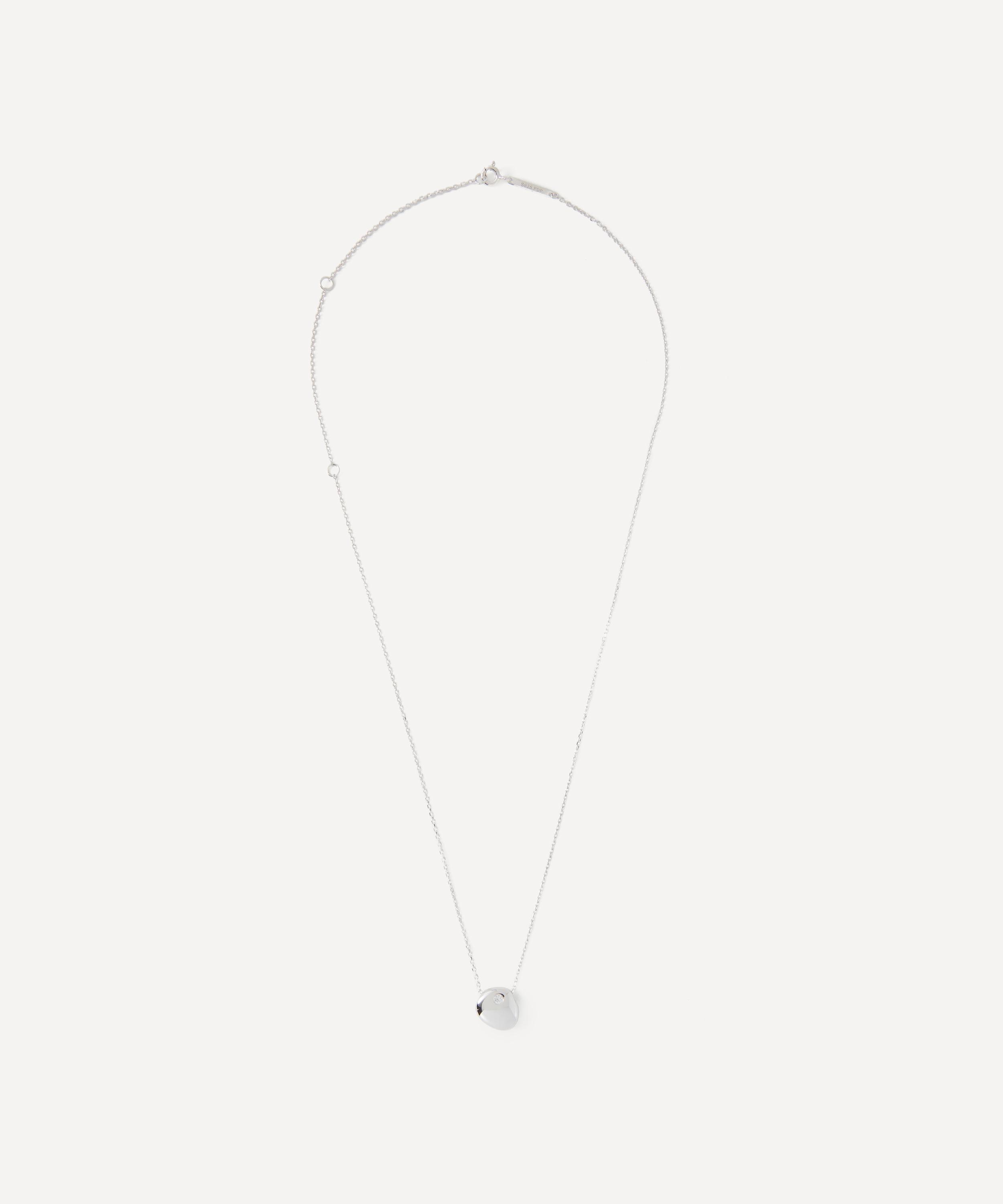 PDPAOLA - Sterling Silver Wave Pendant Necklace image number 1