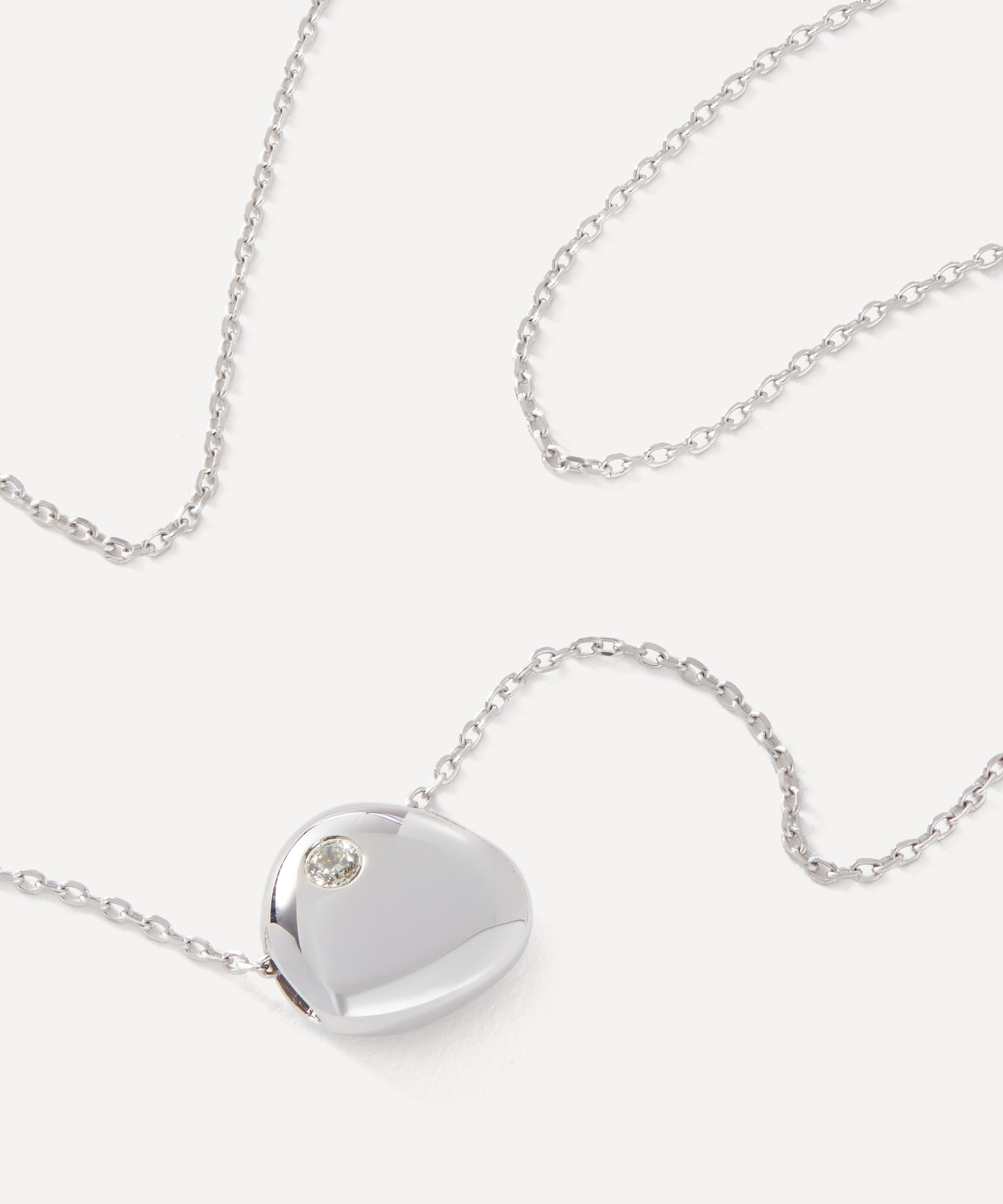 PDPAOLA - Sterling Silver Wave Pendant Necklace image number 2