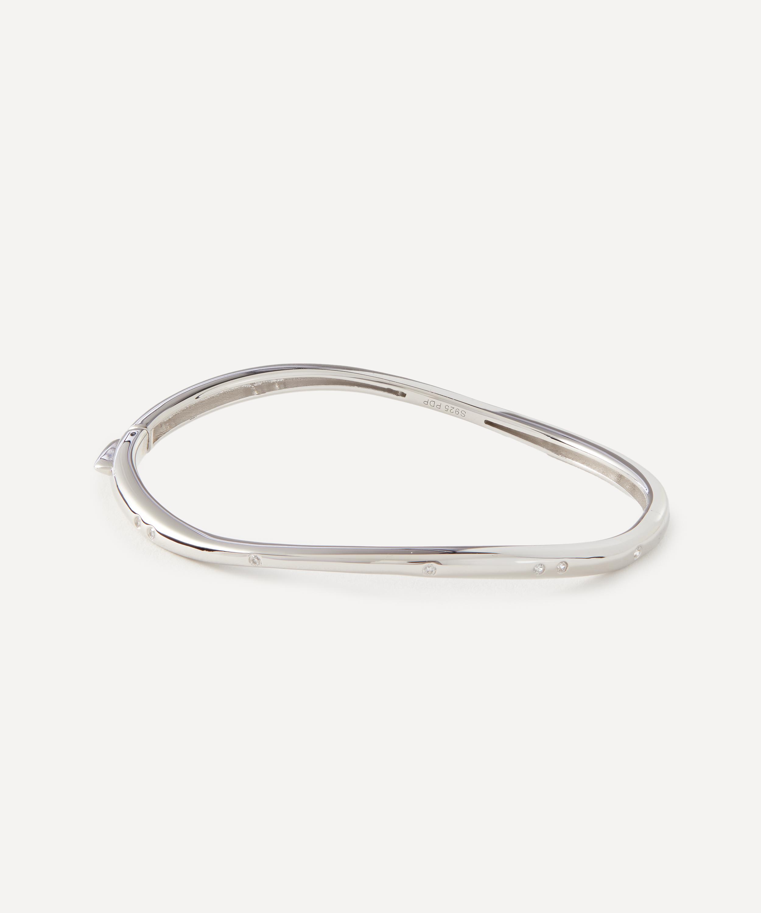 PDPAOLA - Rhodium-Plated Air Bangle Bracelet
