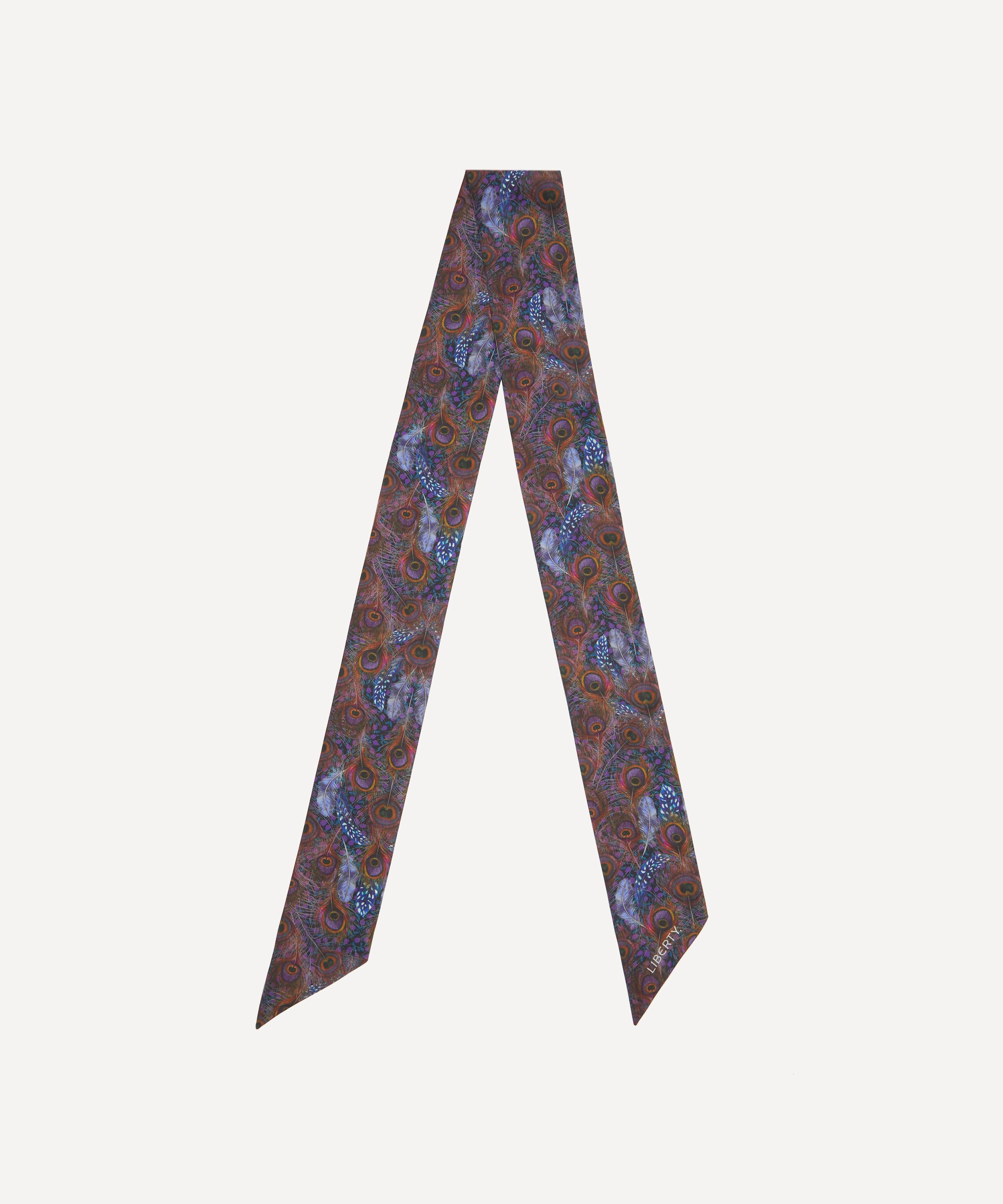 Liberty - Peacock Manor 8X160 Skinny Silk Scarf image number 1