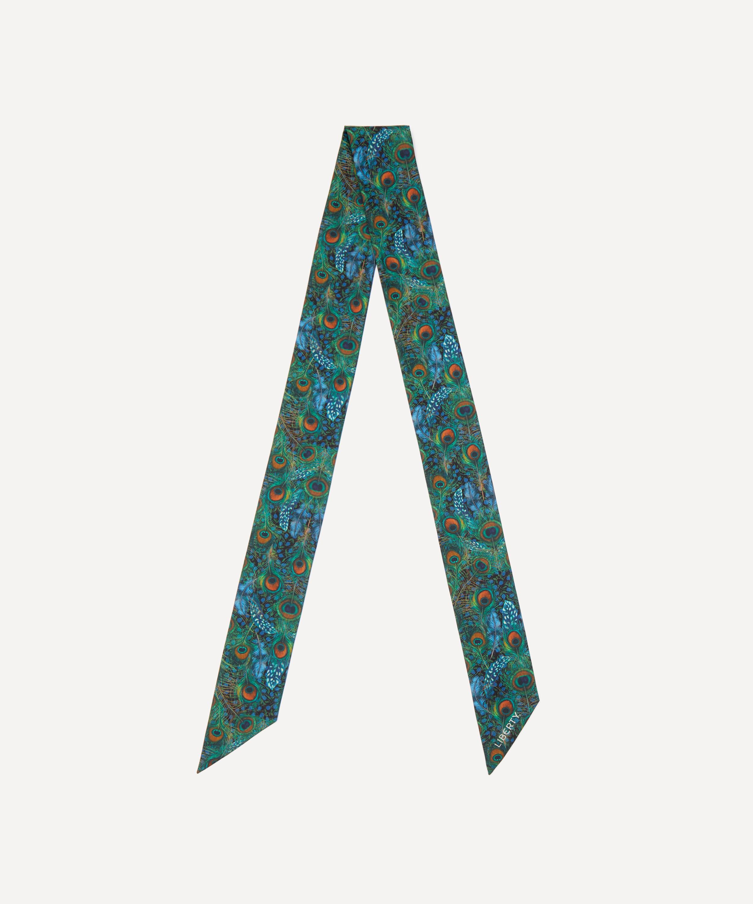 Liberty - Peacock Manor 8X160 Skinny Silk Scarf image number 2