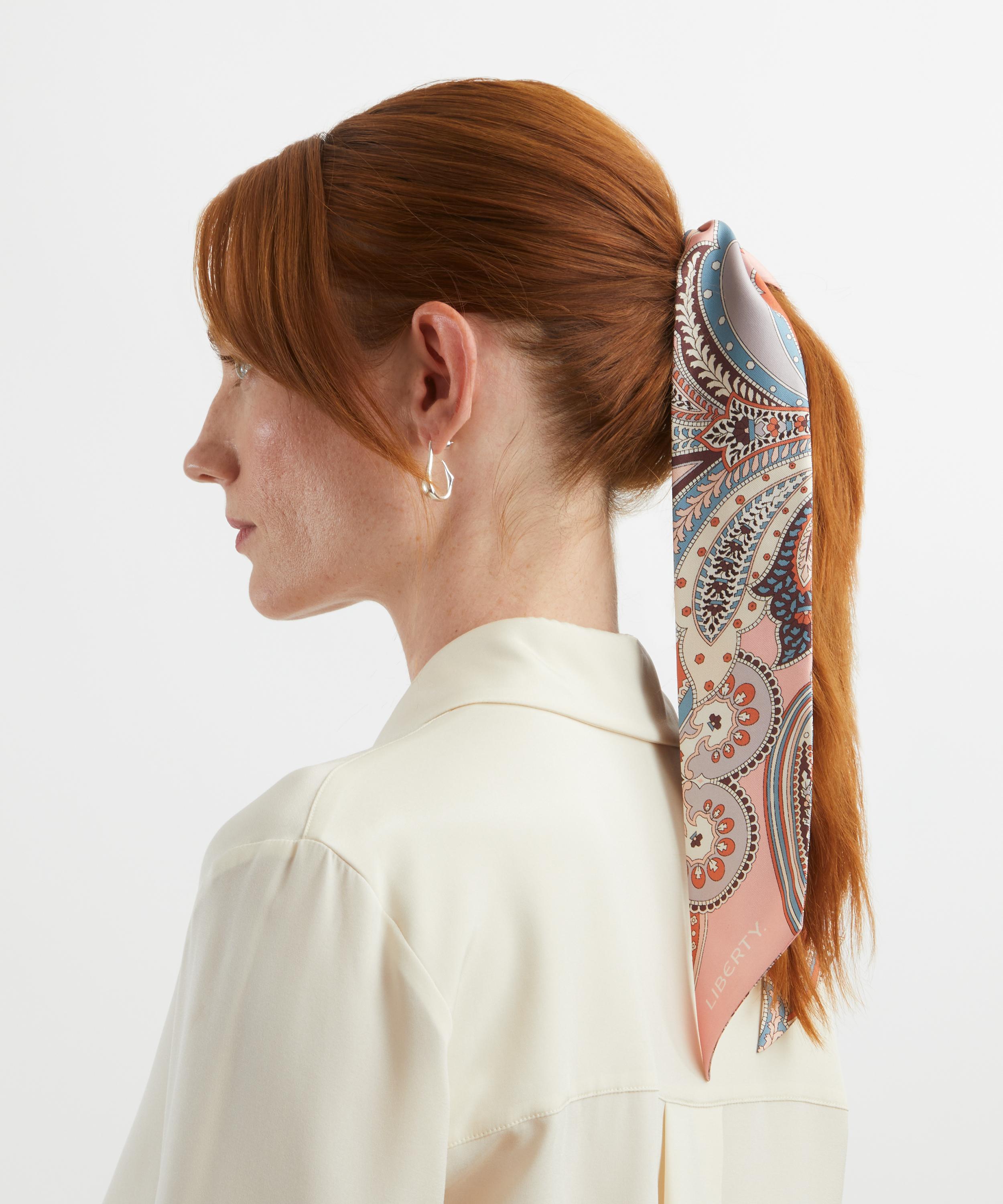 Liberty - Paisley Fanfare Ribbonette 5X85 Silk Scarf image number 1