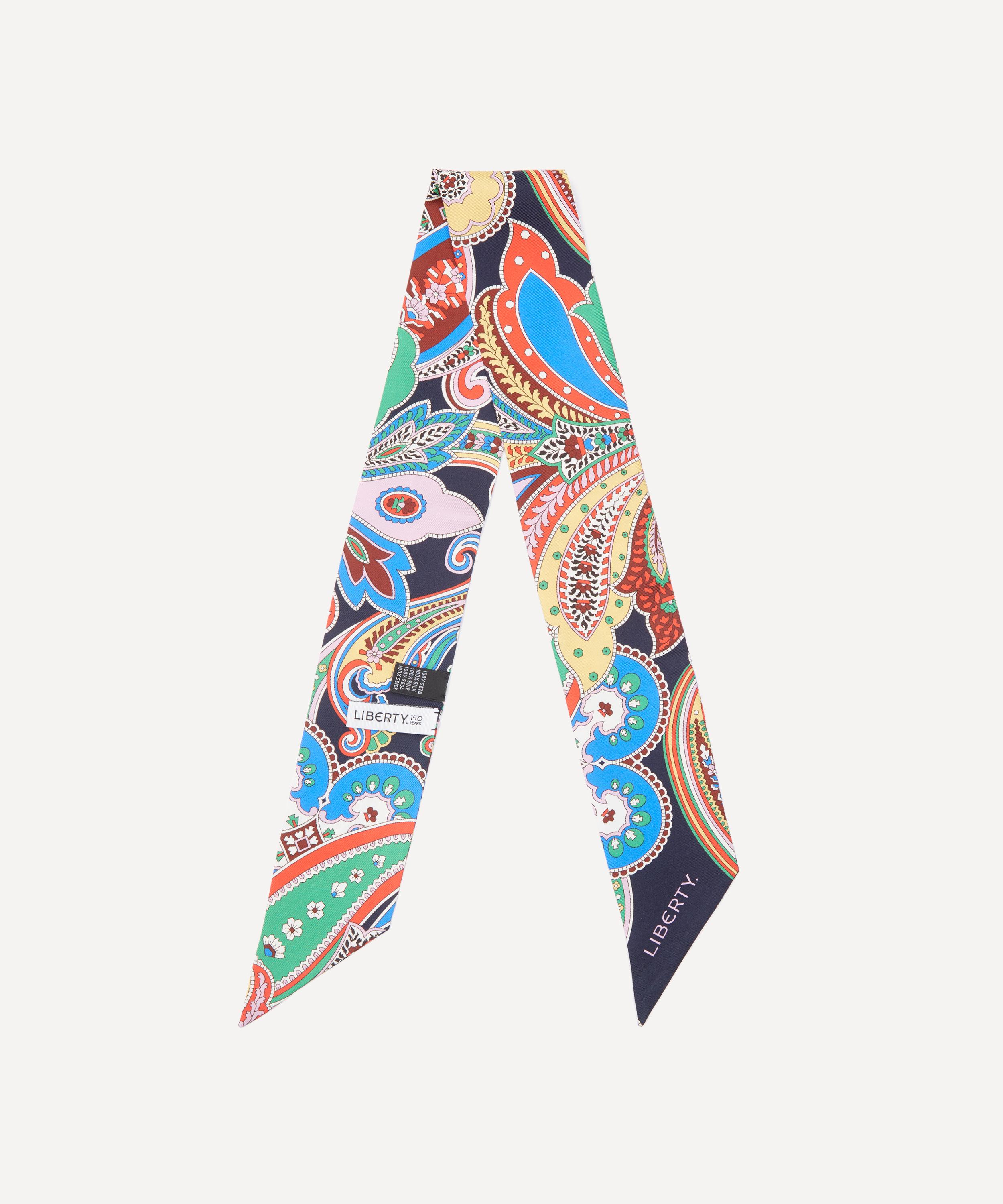 Liberty - Paisley Fanfare Ribonette 5X85 Silk Scarf image number 1
