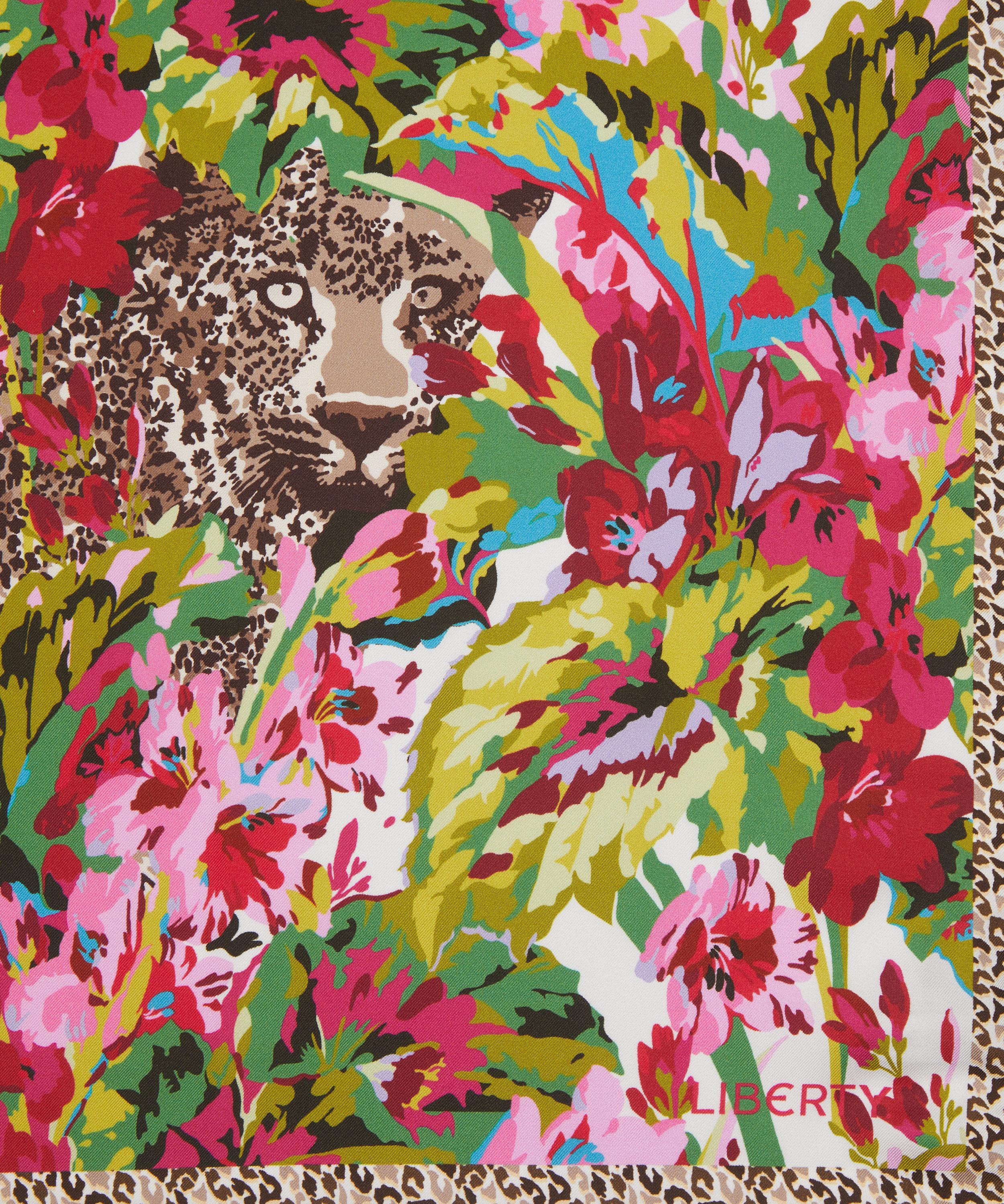 Liberty - Leopard Jungle Silk Scarf 45 image number 2