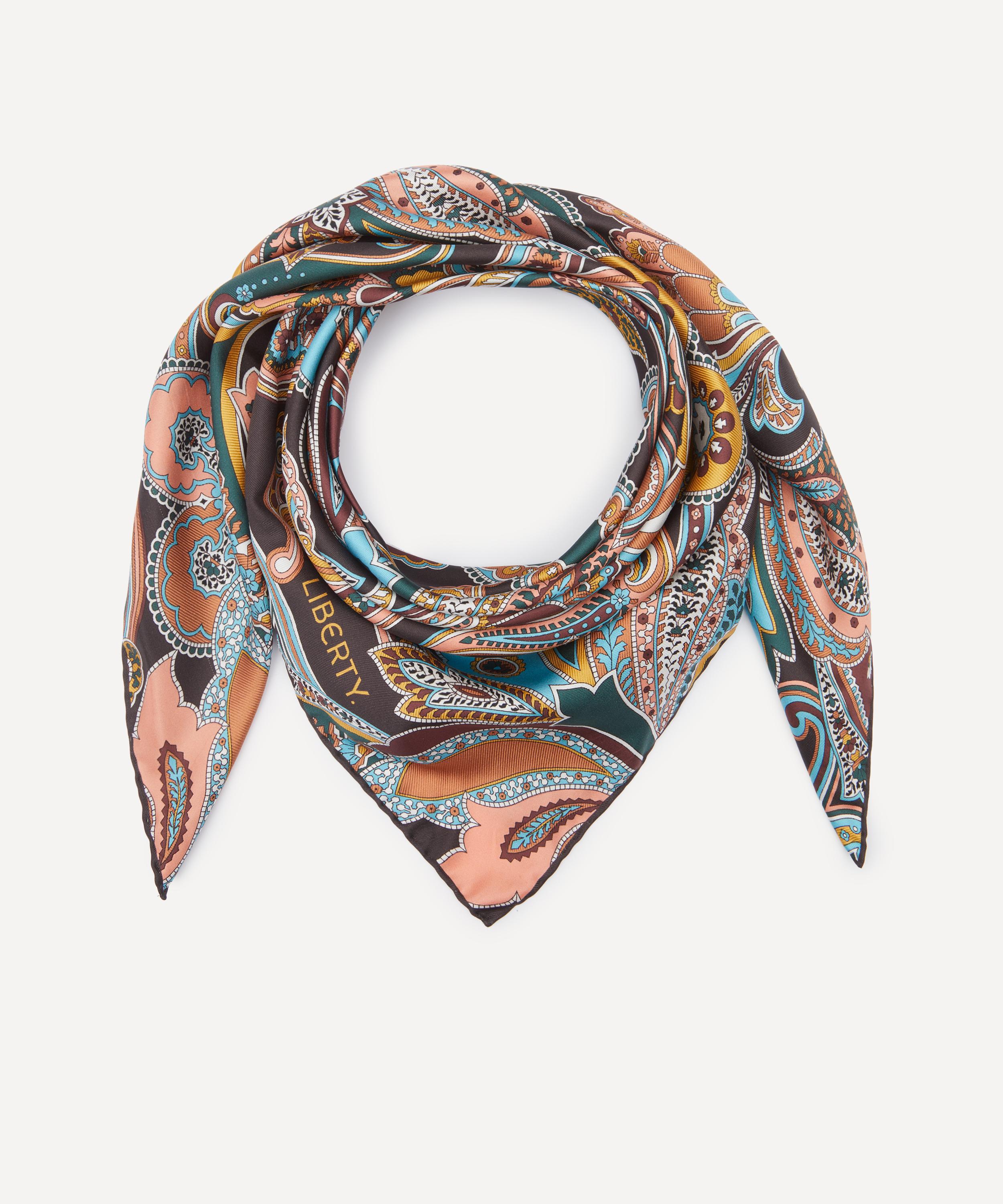 Liberty - Paisley Fanfare Jacquard Silk Scarf 90 image number 2