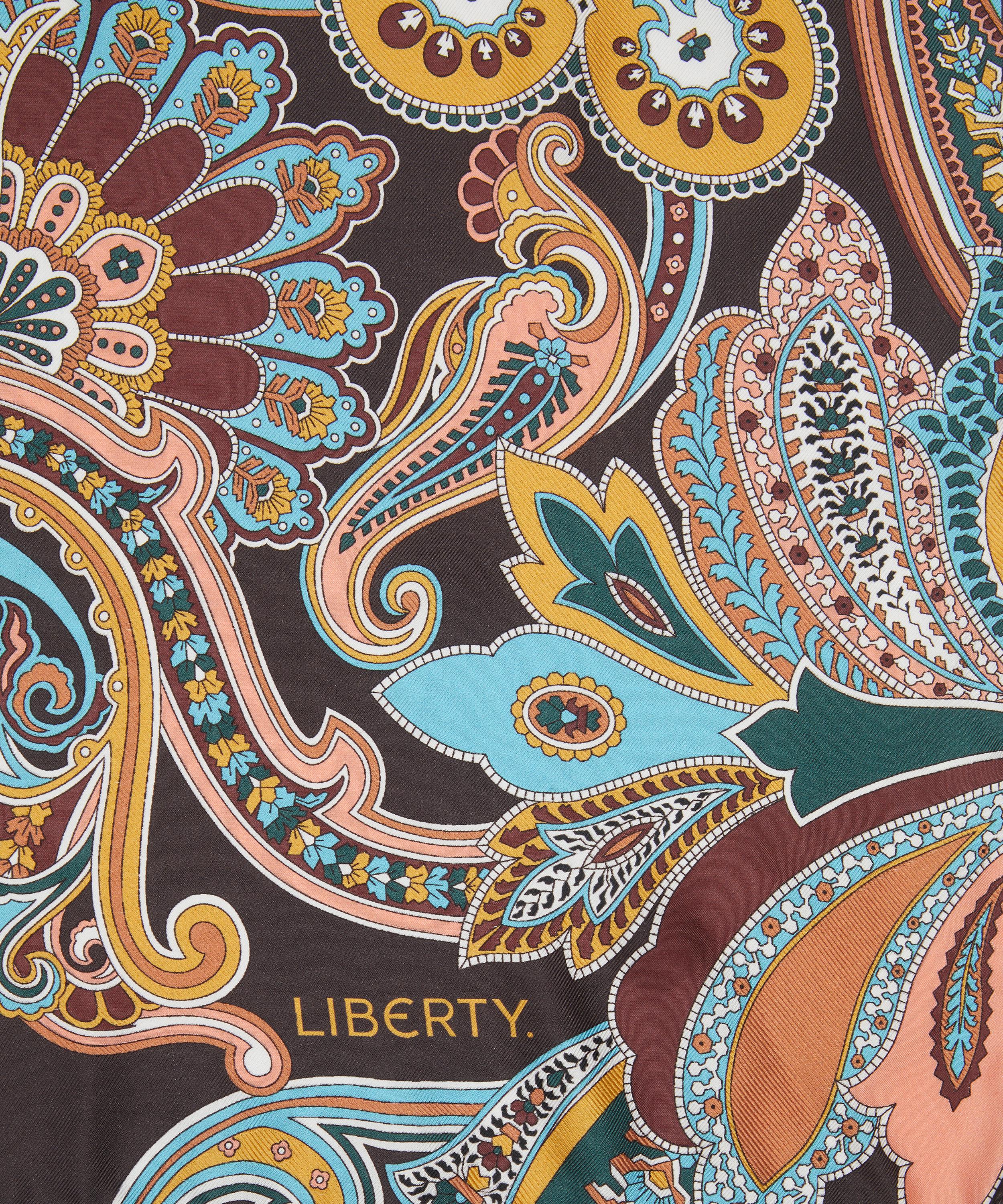 Liberty - Paisley Fanfare Jacquard Silk Scarf 90 image number 3