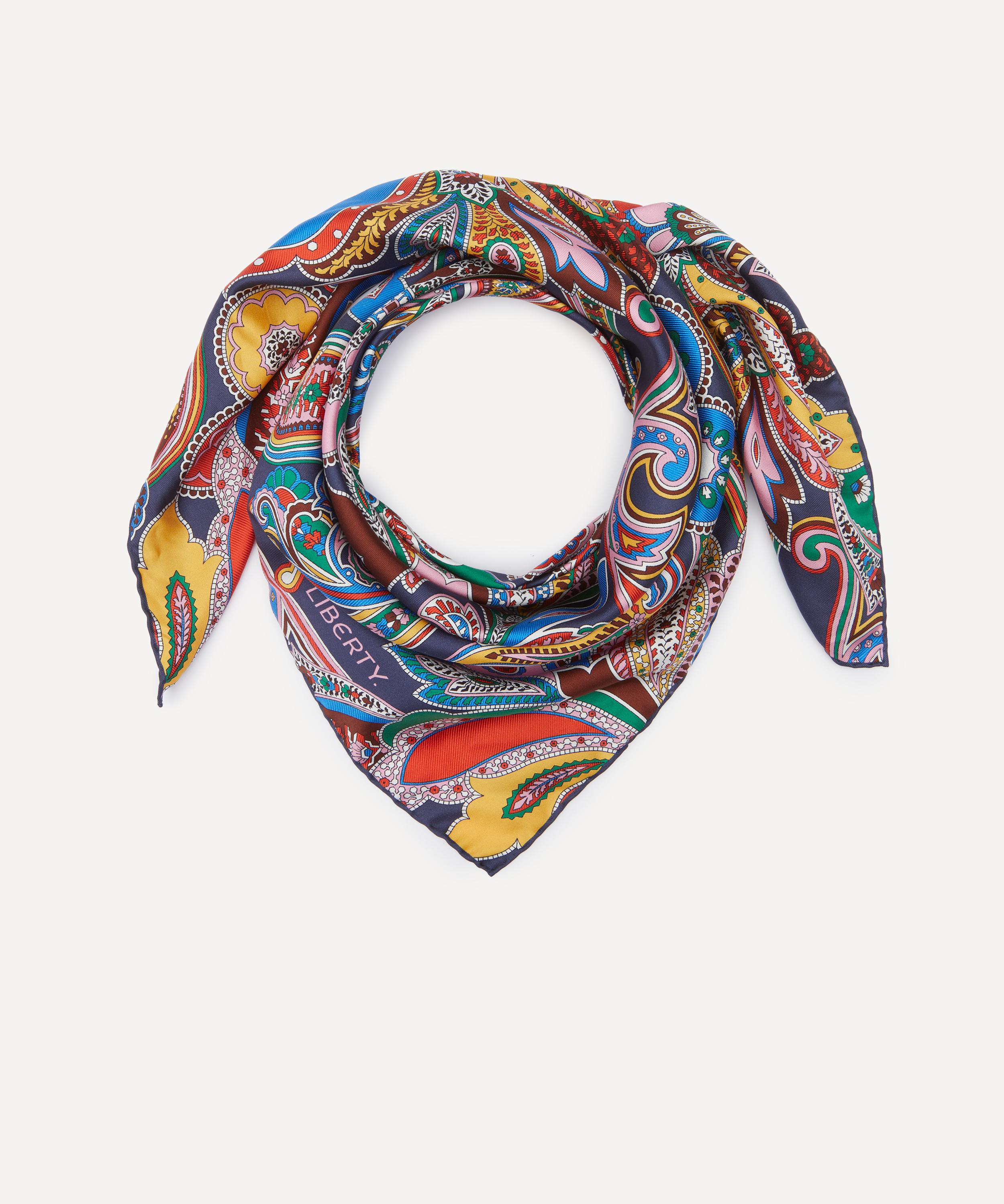 Liberty - Paisley Fanfare Jacquard Silk Scarf 90 image number 1