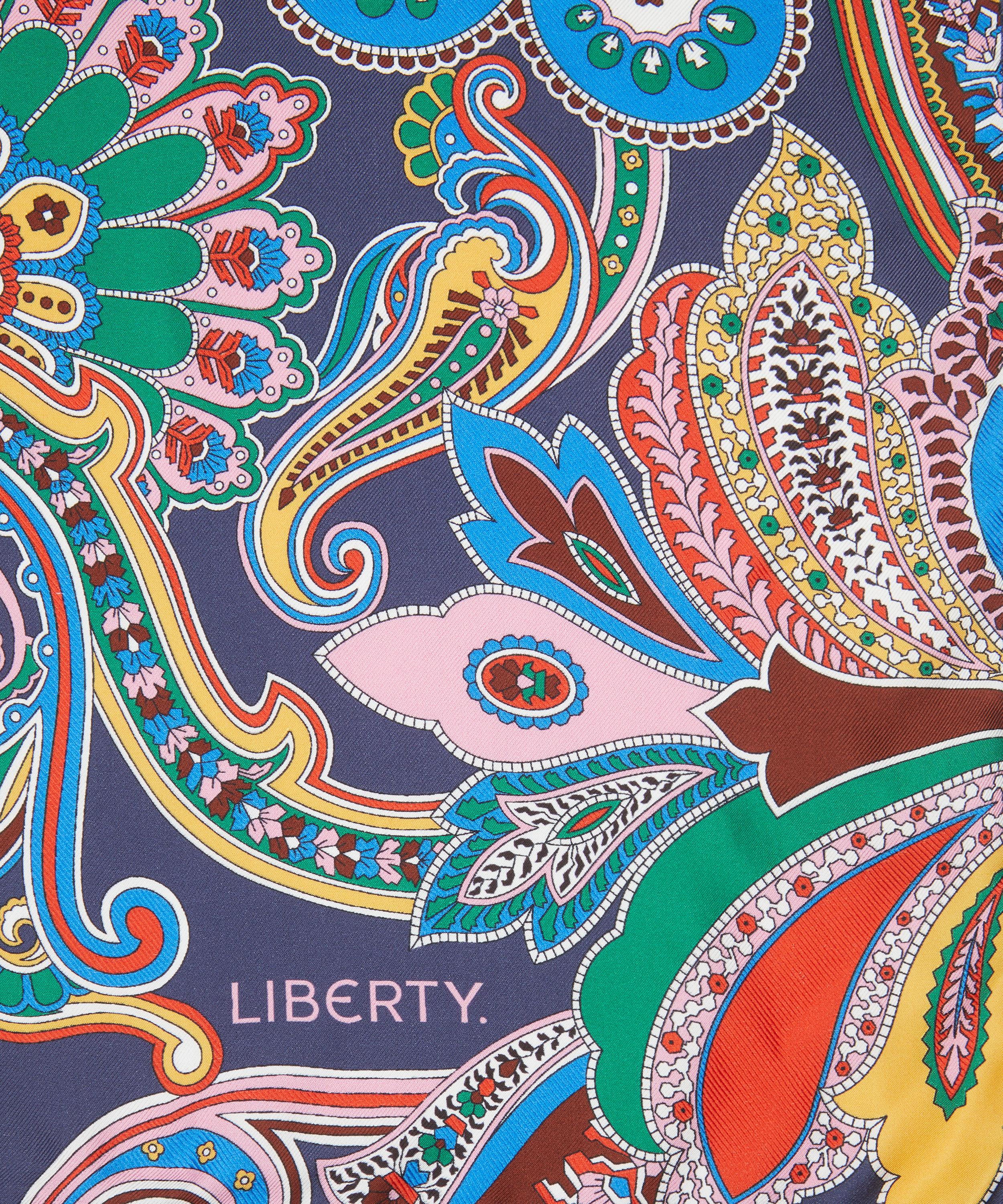 Liberty - Paisley Fanfare Jacquard Silk Scarf 90 image number 2
