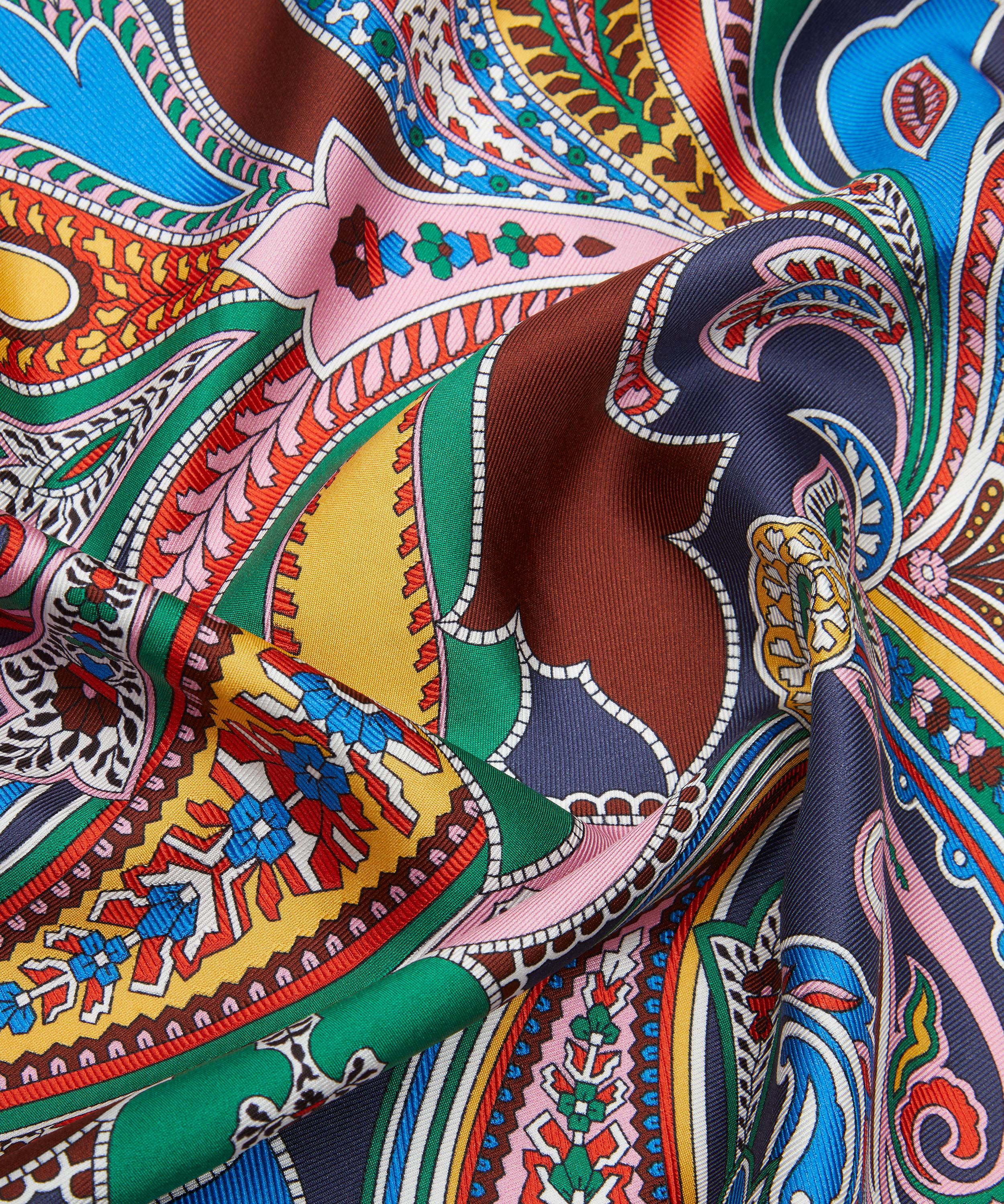 Liberty - Paisley Fanfare Jacquard Silk Scarf 90 image number 3
