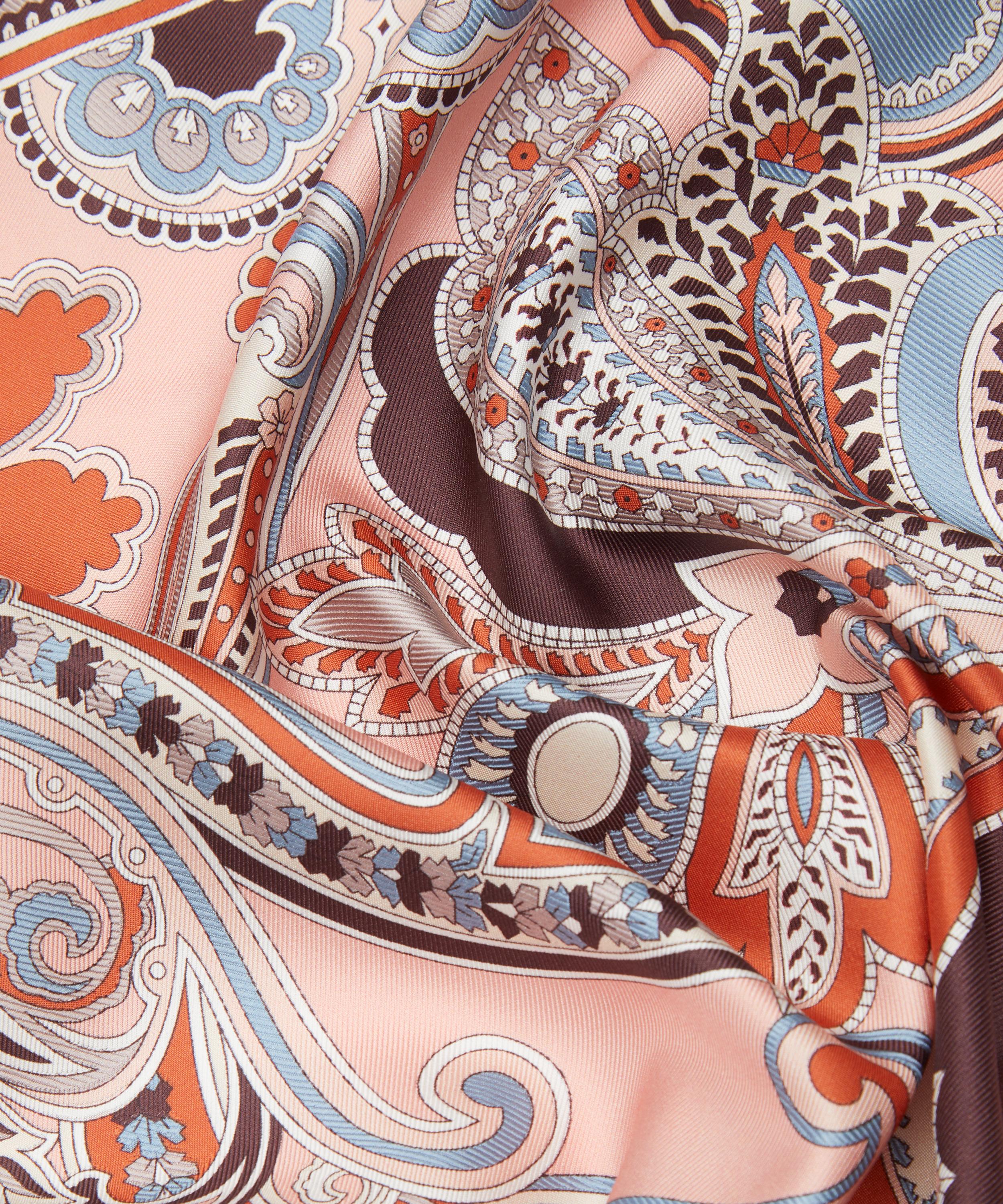 Liberty - Paisley Fanfare Jacquard Silk Scarf 90 image number 3