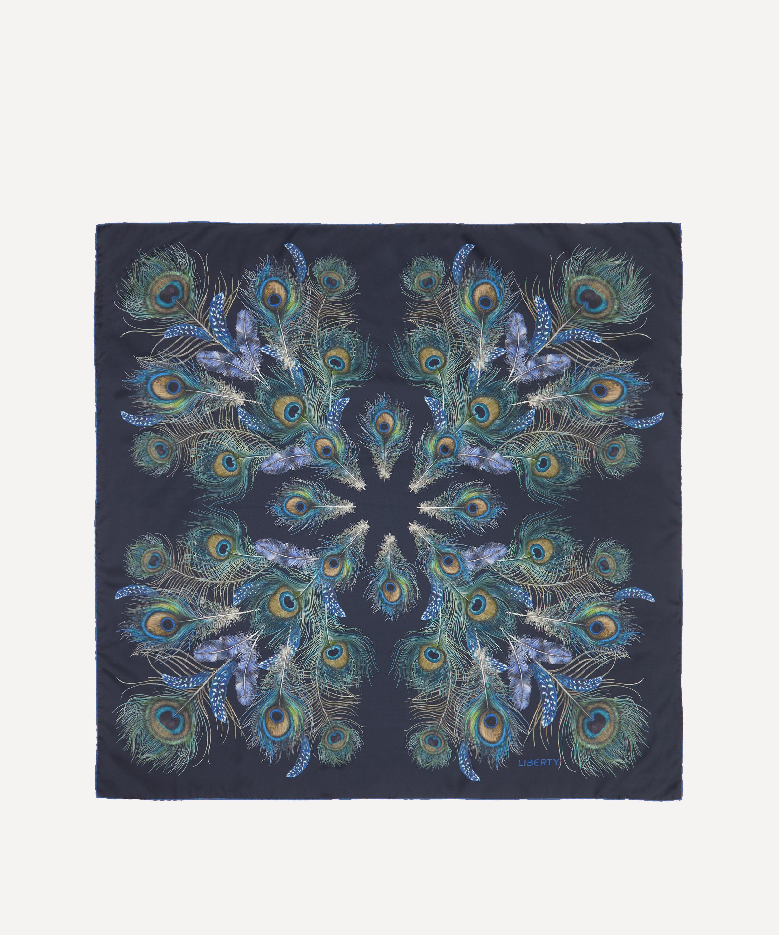 Liberty - Peacock Manor Plume Silk Scarf 90 image number 0